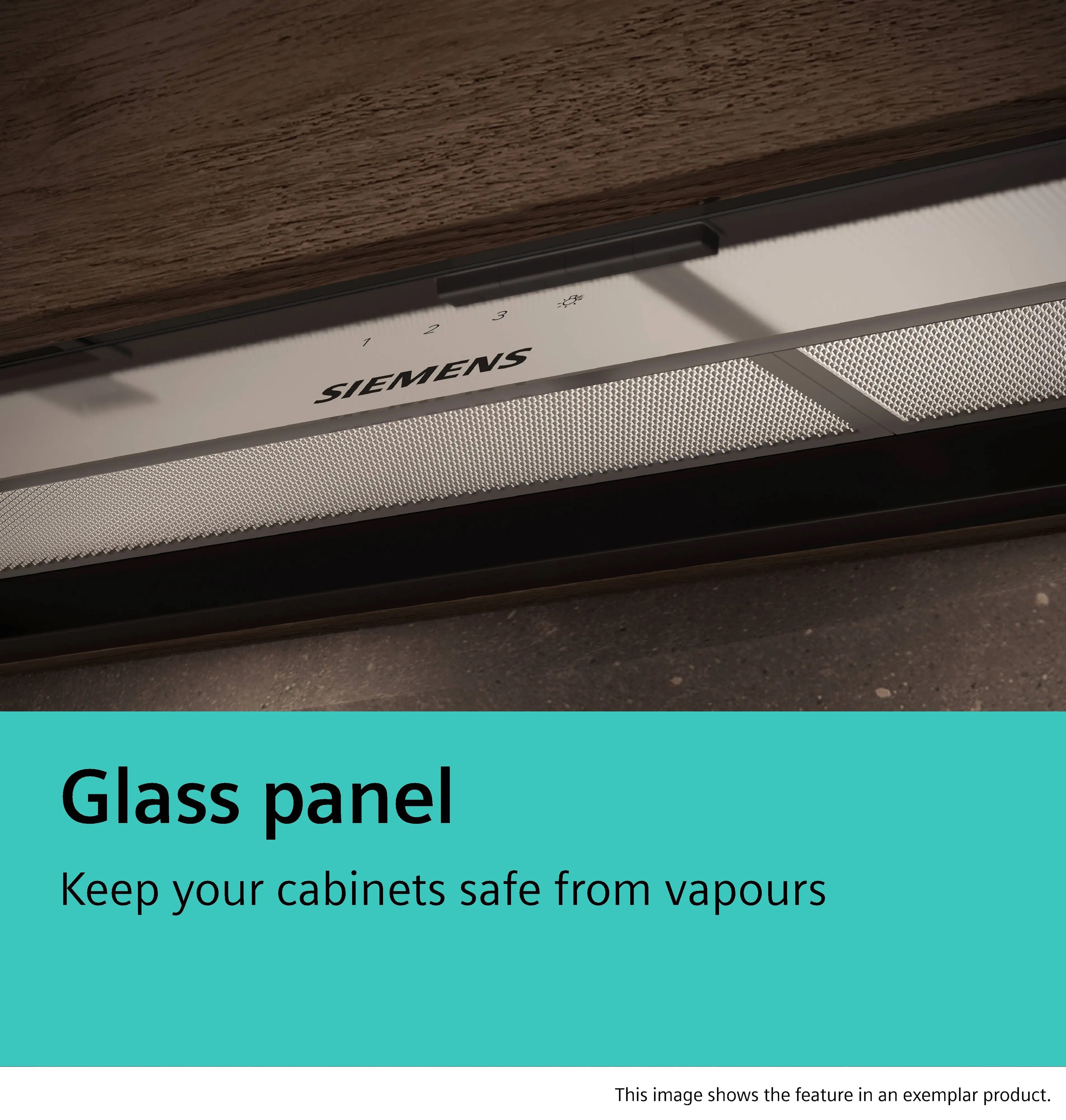 Siemens iQ300 Integrated Design Hood 90 cm clear glass, Matt black - LJ95BCC60B