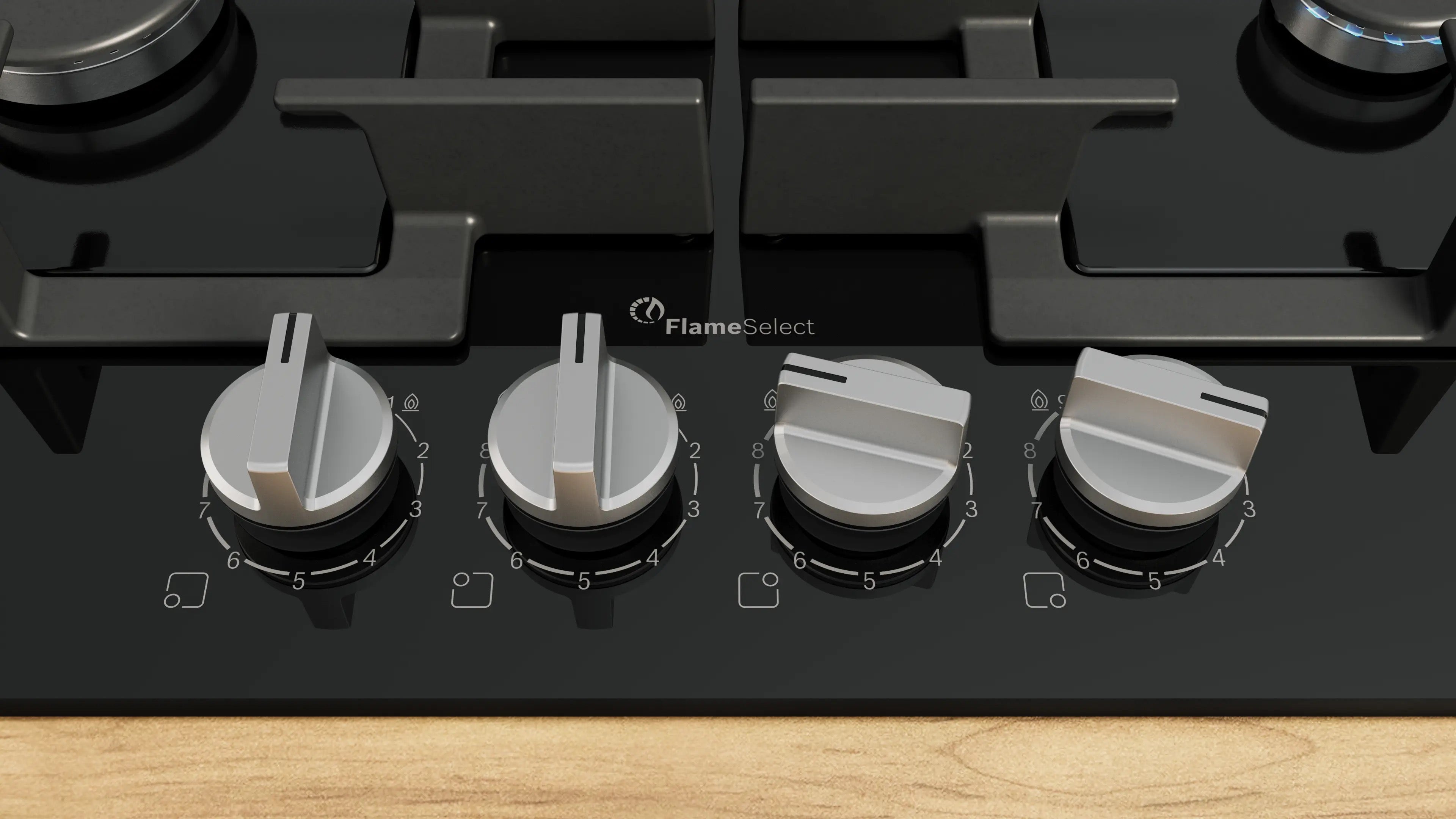 Bosch Series 6 Gas hob 60 cm Tempered glass, Black - PPP6A6I40