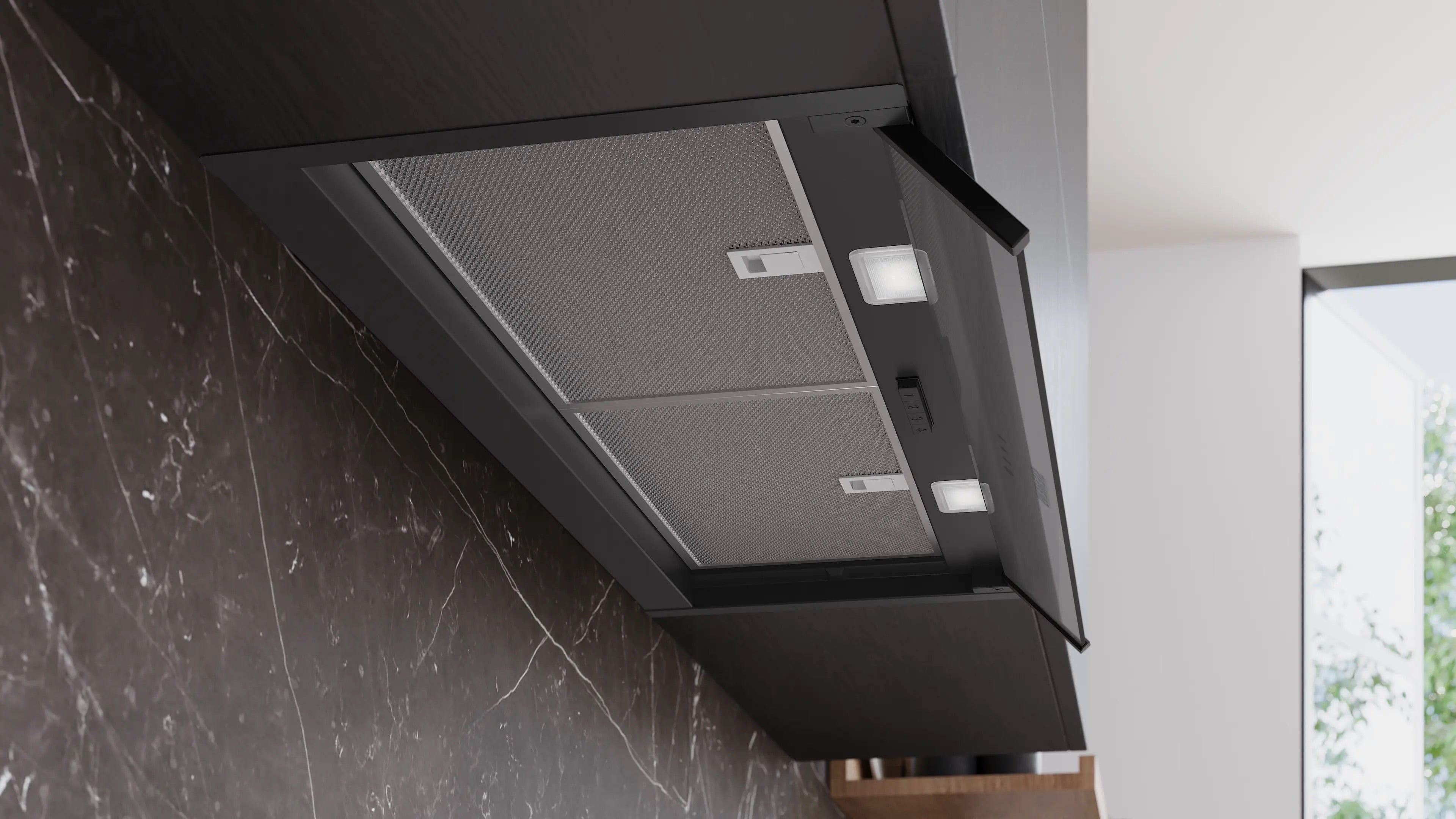 Siemens iQ300 Integrated Design Hood 80 cm clear glass, Matt black - LJ85BCC60B