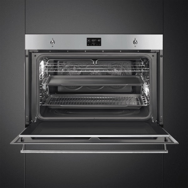 Smeg 90cm Classic Pyrolytic Multifunction Single Oven Stainless Steel - SFP9302TX