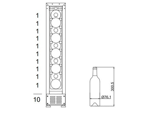 MQuvee Under-Counter Wine Fridge - WineCave 700 15S