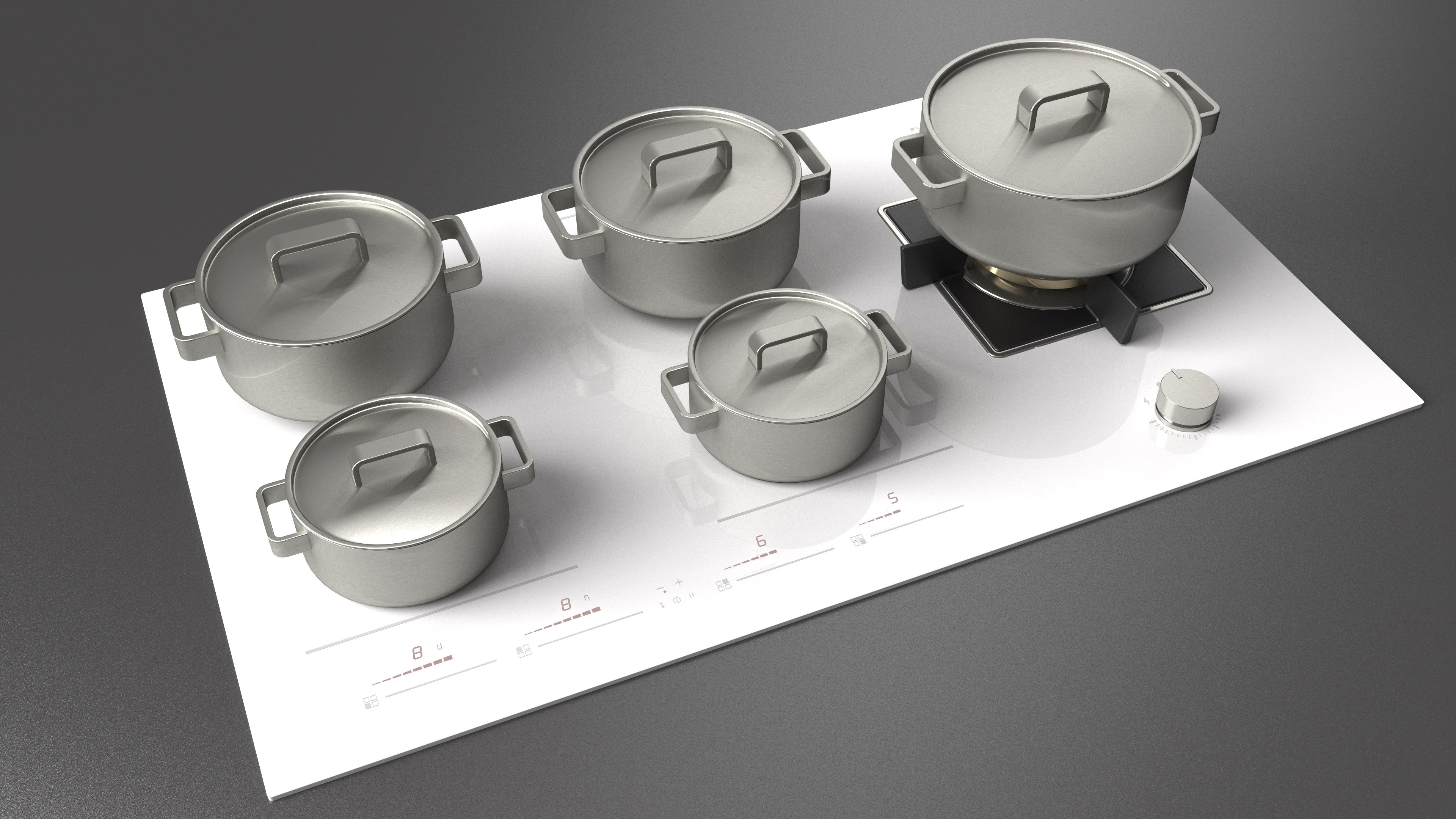 Fulgor Milano 90cm Hybrid Hob - FCHH 905 ID TS G DWK WH