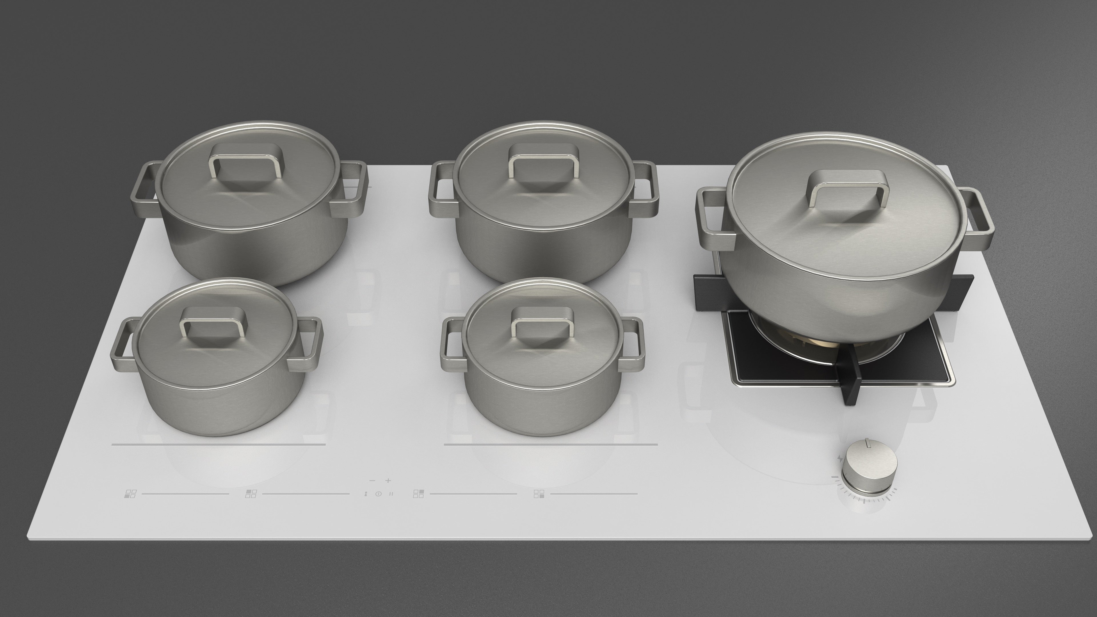 Fulgor Milano 90cm Hybrid Hob - FCHH 905 ID TS G DWK WH