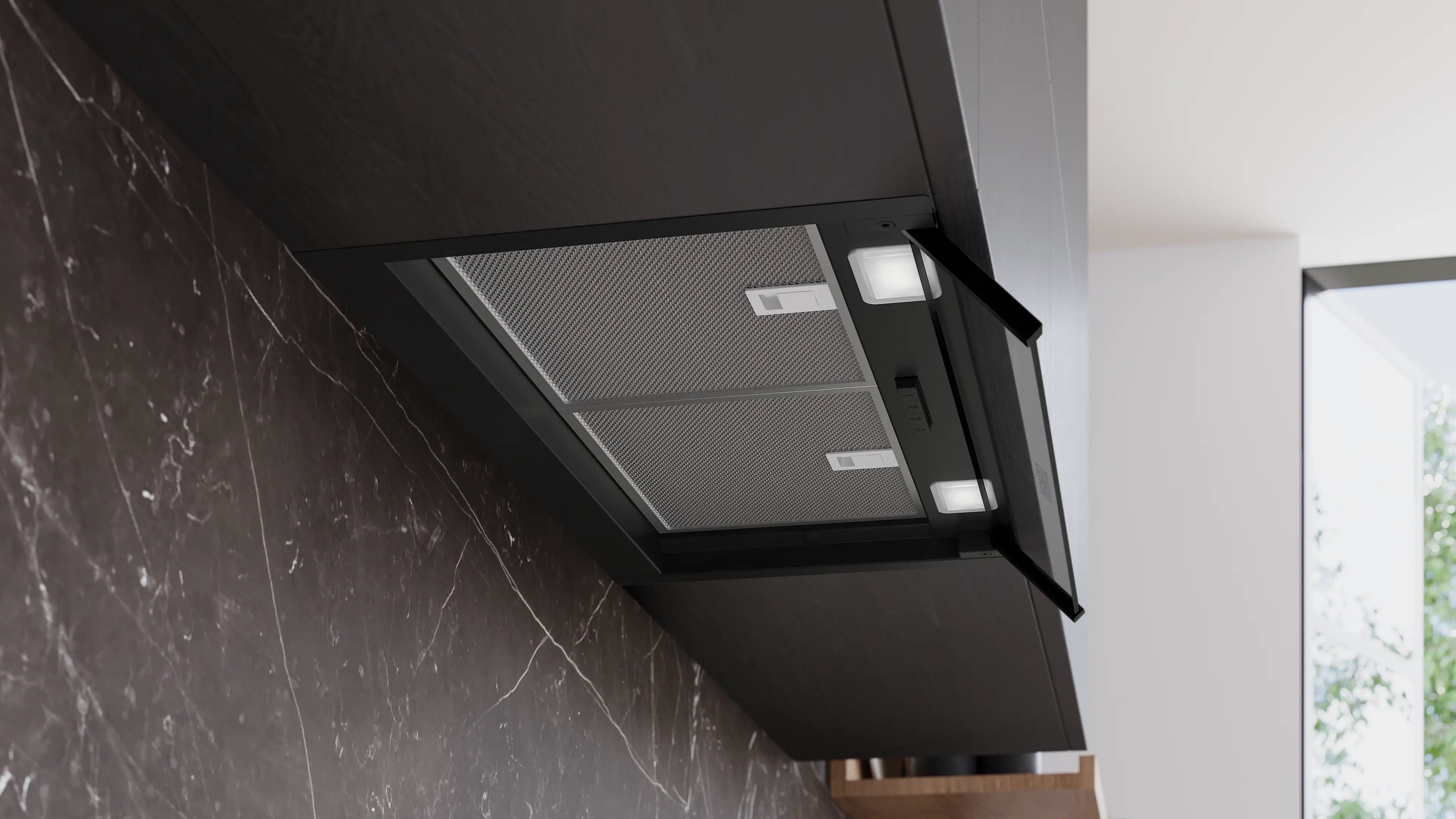 Siemens iQ300 Integrated Design Hood 60 cm clear glass, Matt black - LJ65BCC60B