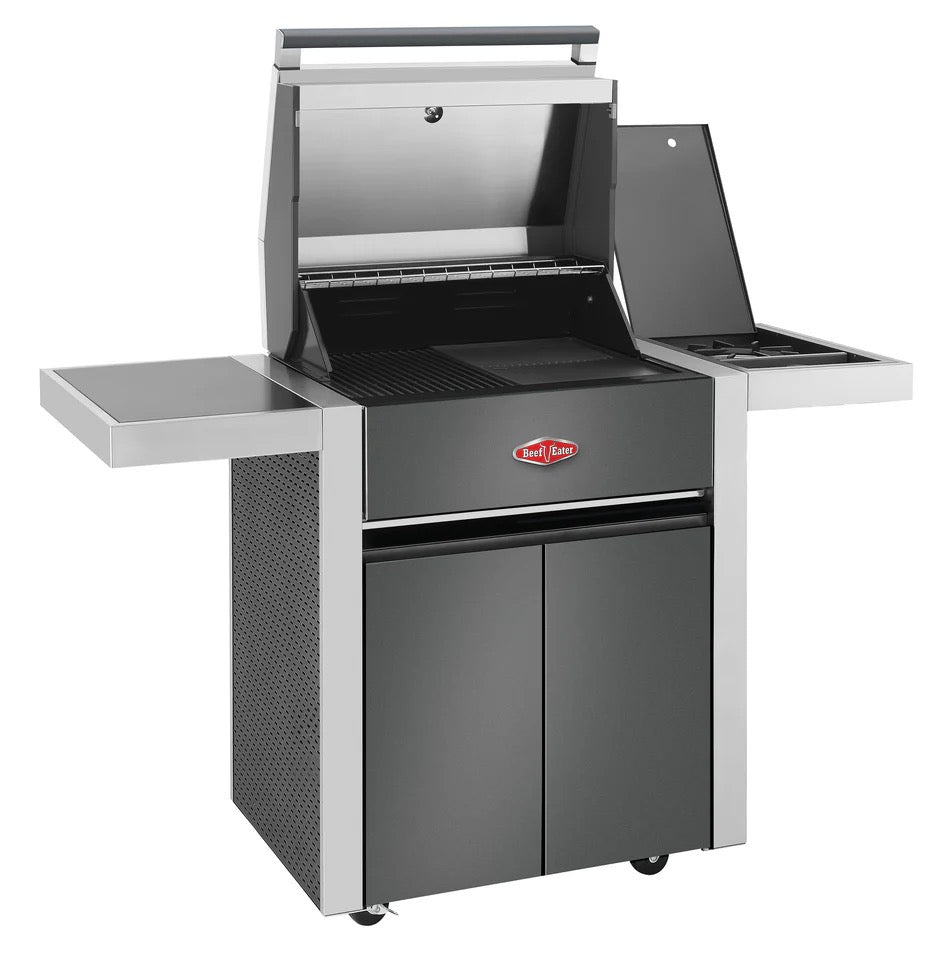 BeefEater 1700 Series - 3 Burner BBQ & Side Burner Trolley