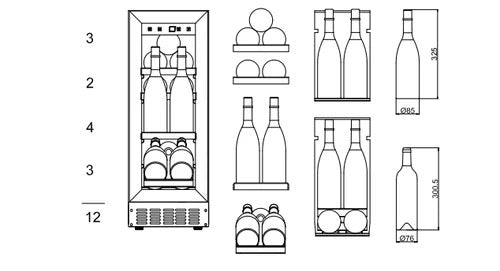 MQuvee Under-Counter Champagne Fridge - WineCave 700 30S