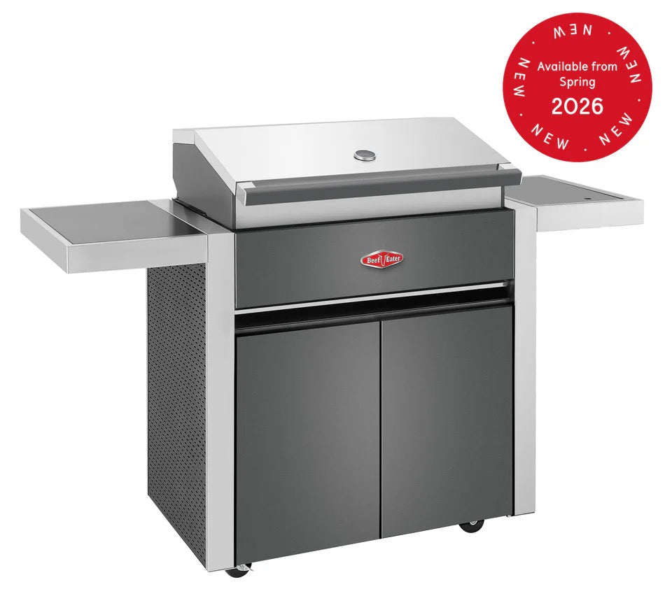 BeefEater 1700 Series - 4 Burner BBQ & Side Burner Trolley