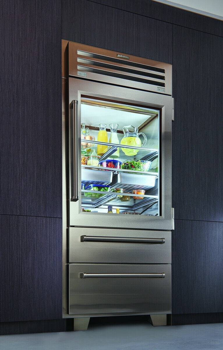 Sub-Zero PRO Refrigerator/Freezer with Glass Door ICBPRO3650G