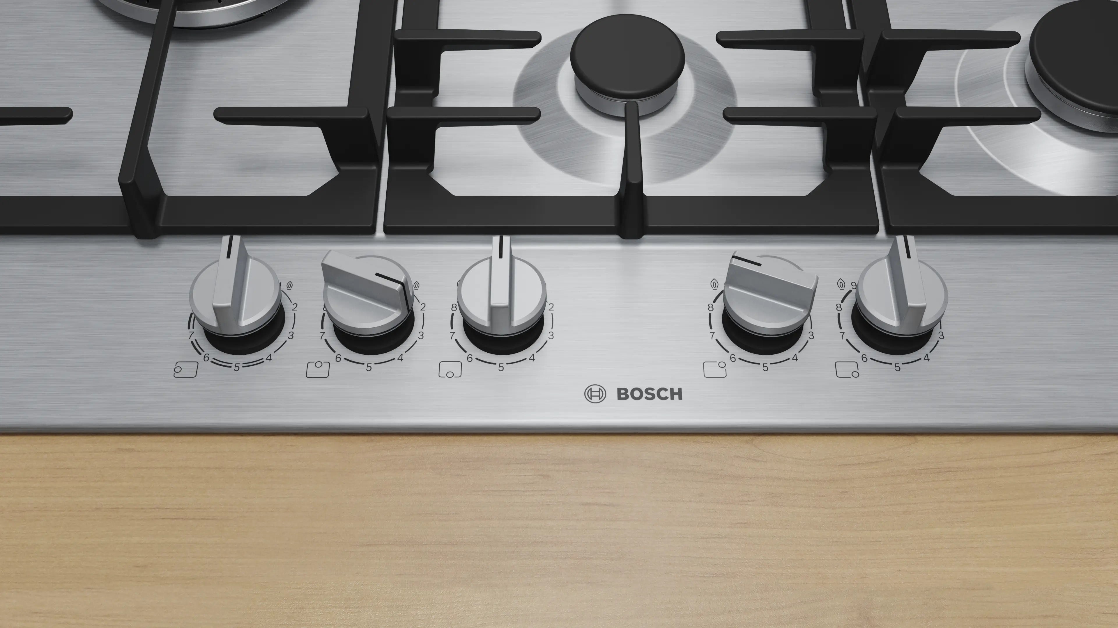 Bosch Series 6 Gas hob 75 cm Stainless steel - PCS7A5I90