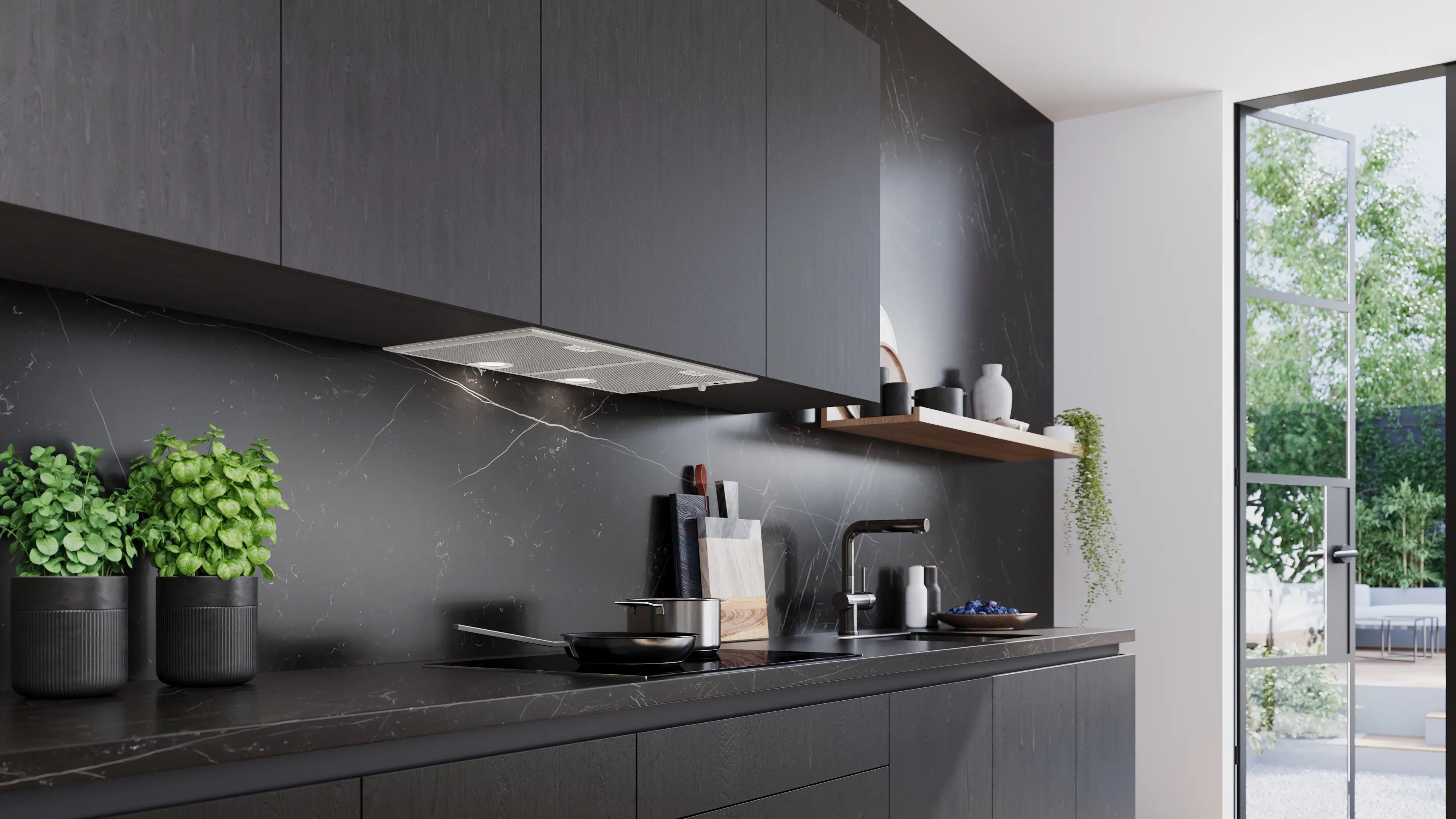 Siemens iQ300 Canopy cooker hood 75 cm Silver metallic - LB75566GB