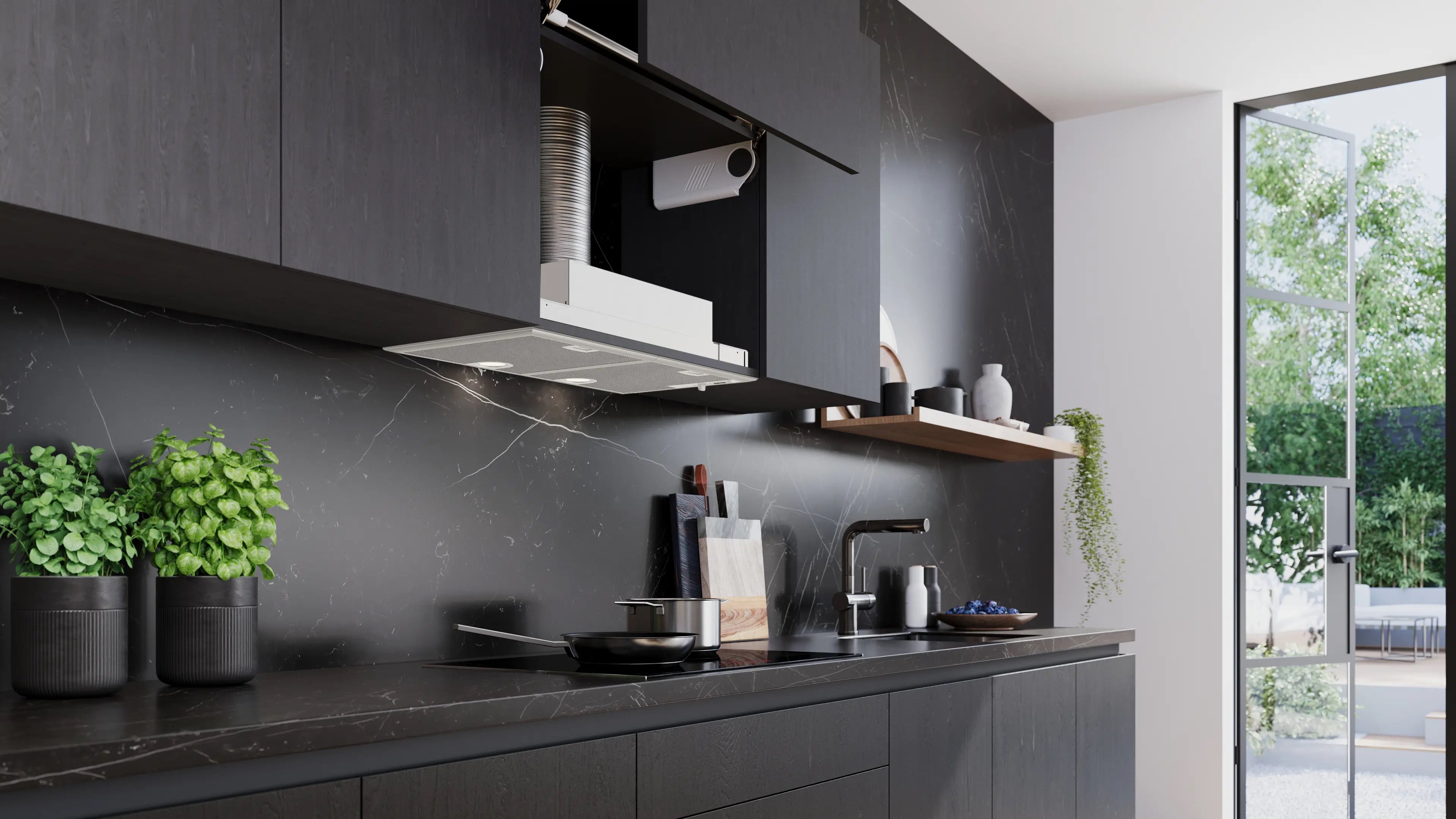 Siemens iQ300 Canopy cooker hood 75 cm Silver metallic - LB75566GB