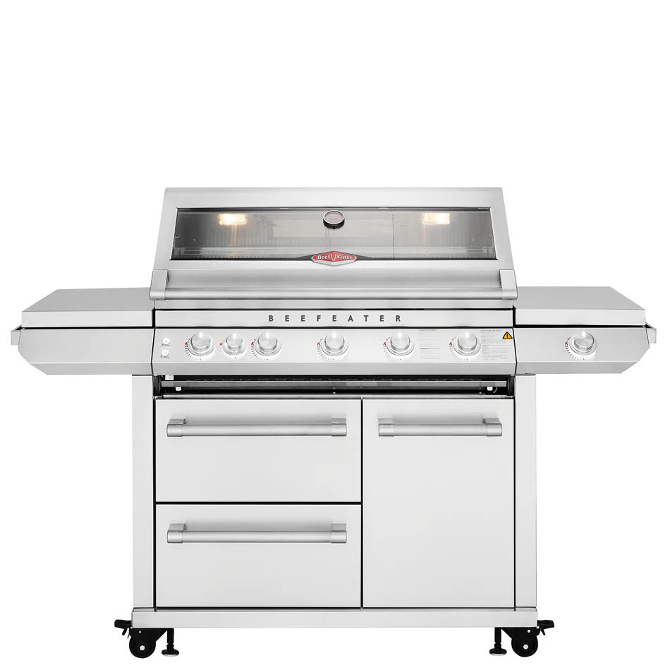 BeefEater 7000 Series Premium 5 Burner BBQ & Side Burner Trolley