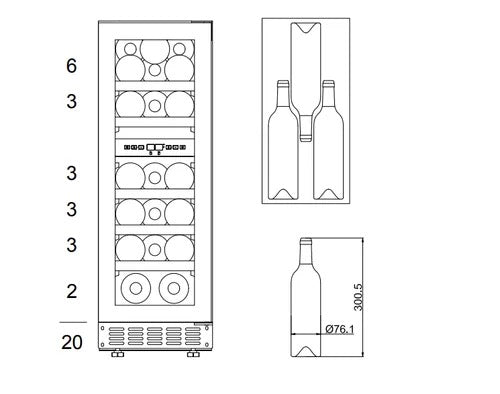 MQuvee  Under-Counter Wine Fridge - WineCave 800 30D