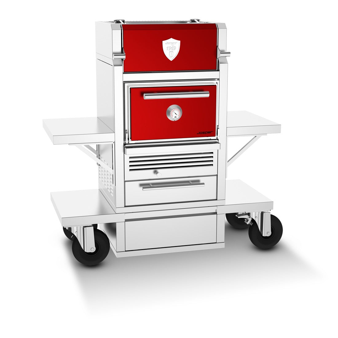 Josper Casa Carro Charcoal Oven with Table and Warming Cabinet