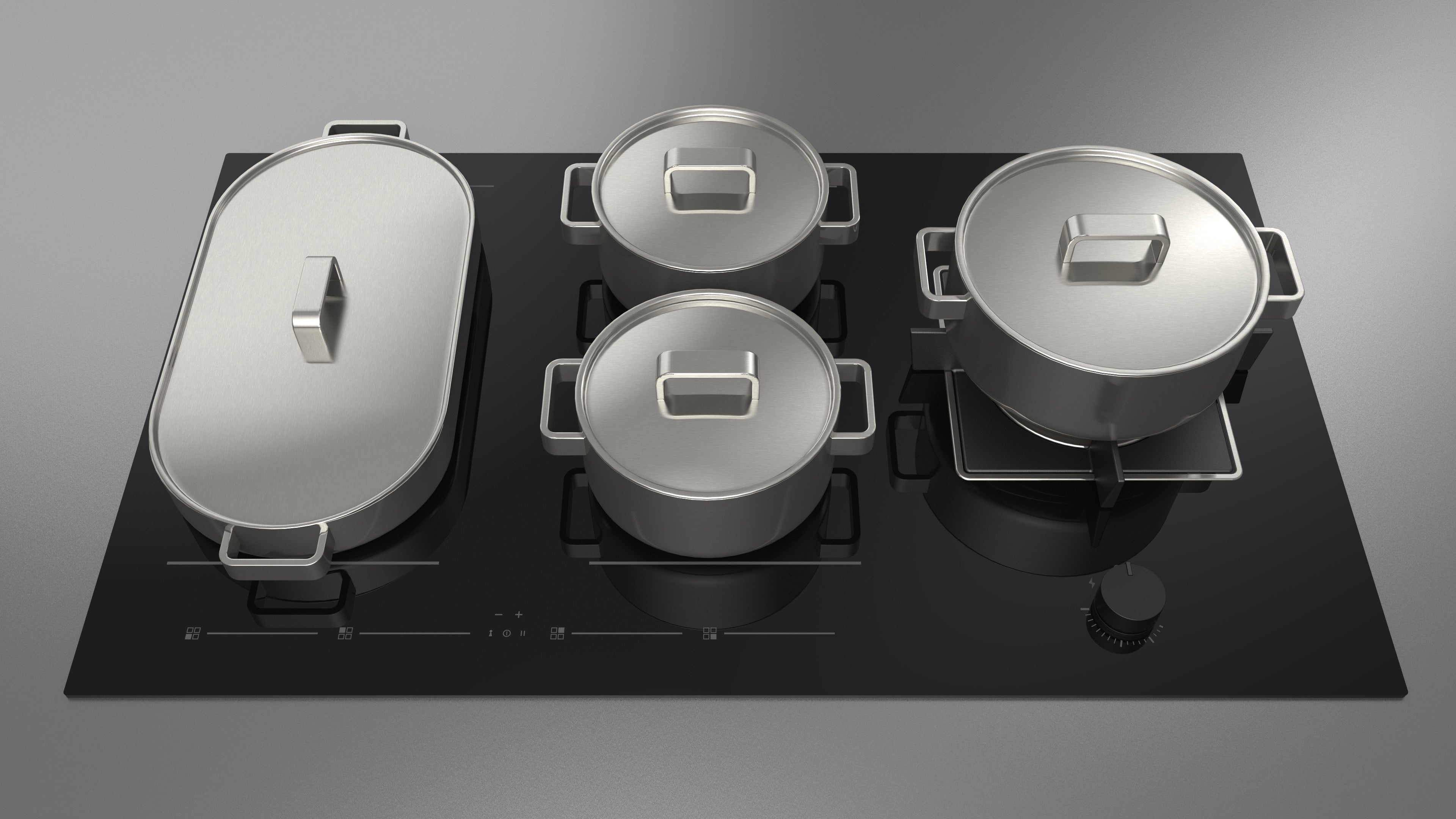 Fulgor Milano 90cm Hybrid Hob - FCHH 905 ID TS G DWK BK