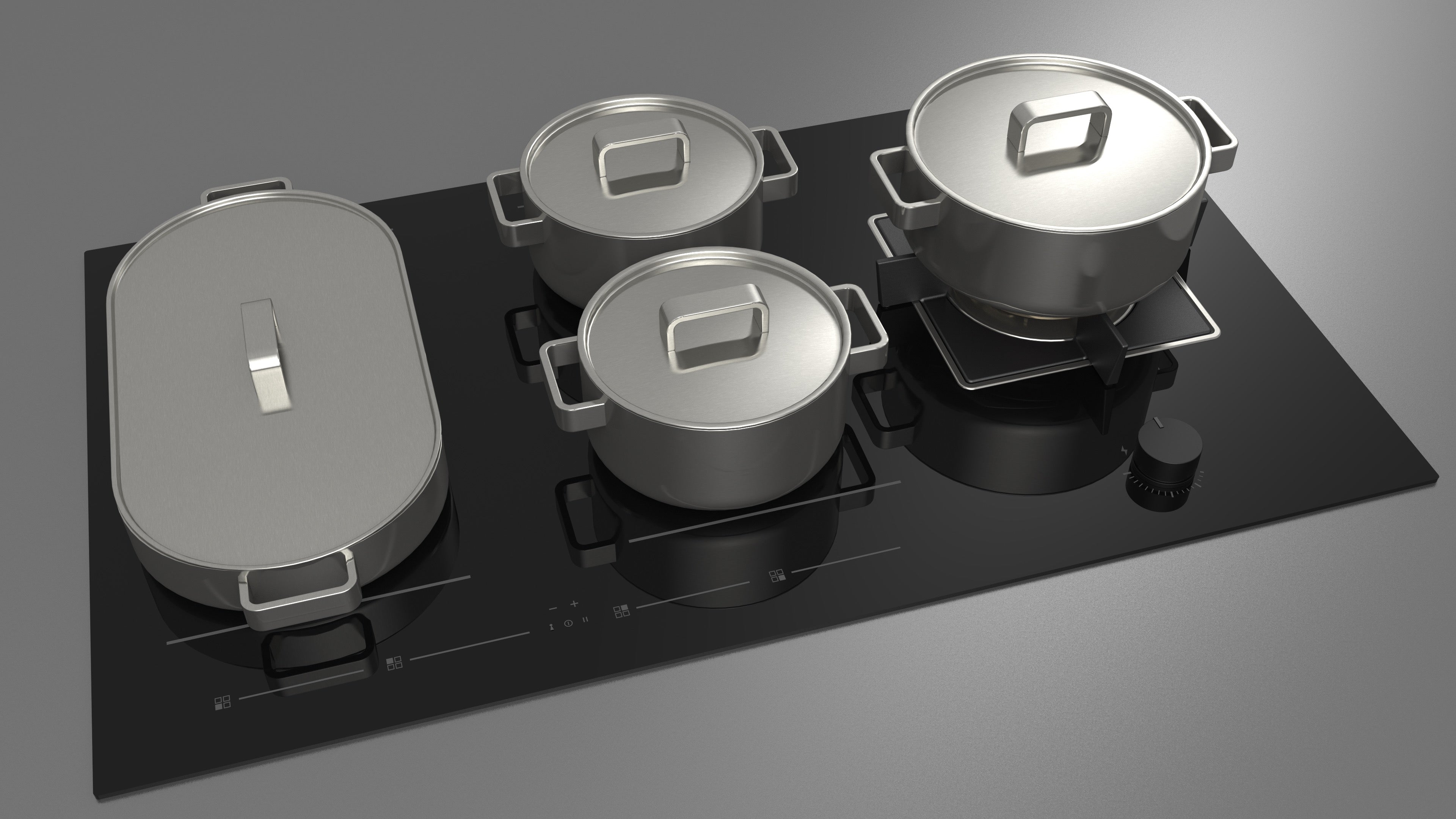 Fulgor Milano 90cm Hybrid Hob - FCHH 905 ID TS G DWK BK