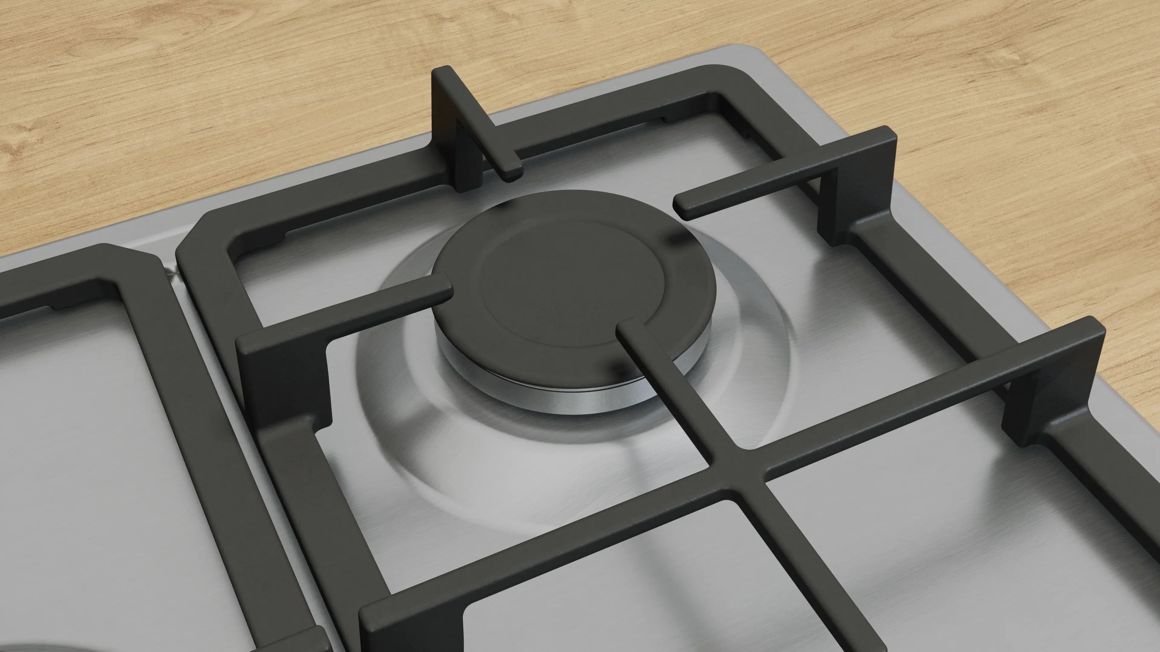 Bosch Series 4 Gas hob 75 cm Stainless steel - PGQ7B5K90
