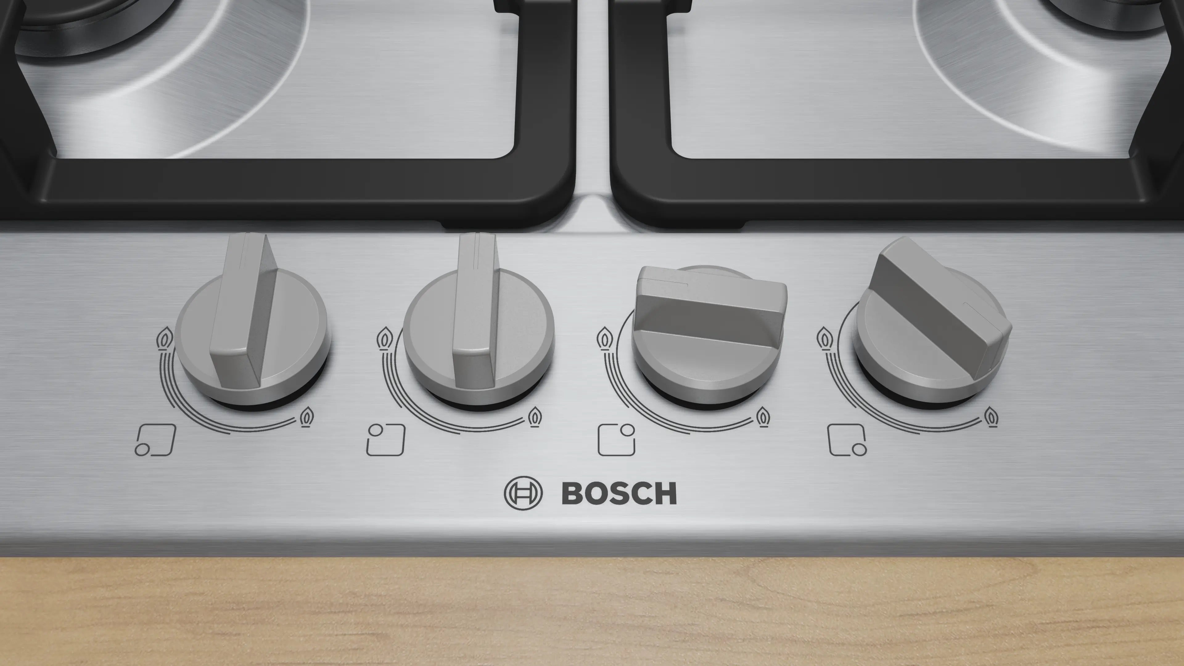 Bosch Series 4 Gas hob 60 cm Stainless steel - PGP6B5K90