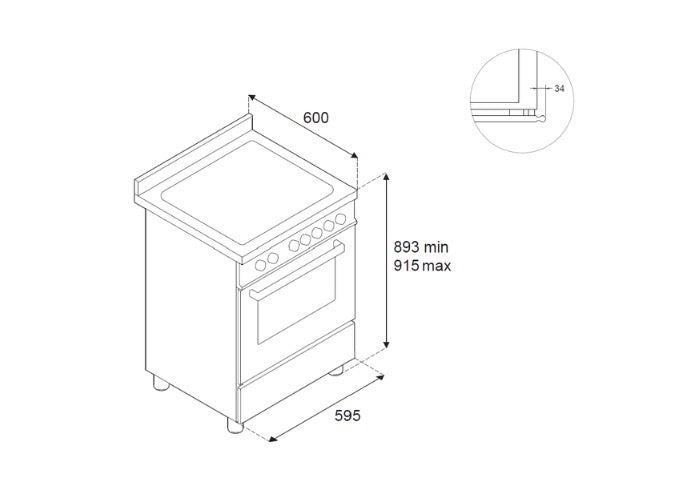 Bertazzoni Heritage Series 60 cm induction top electric oven