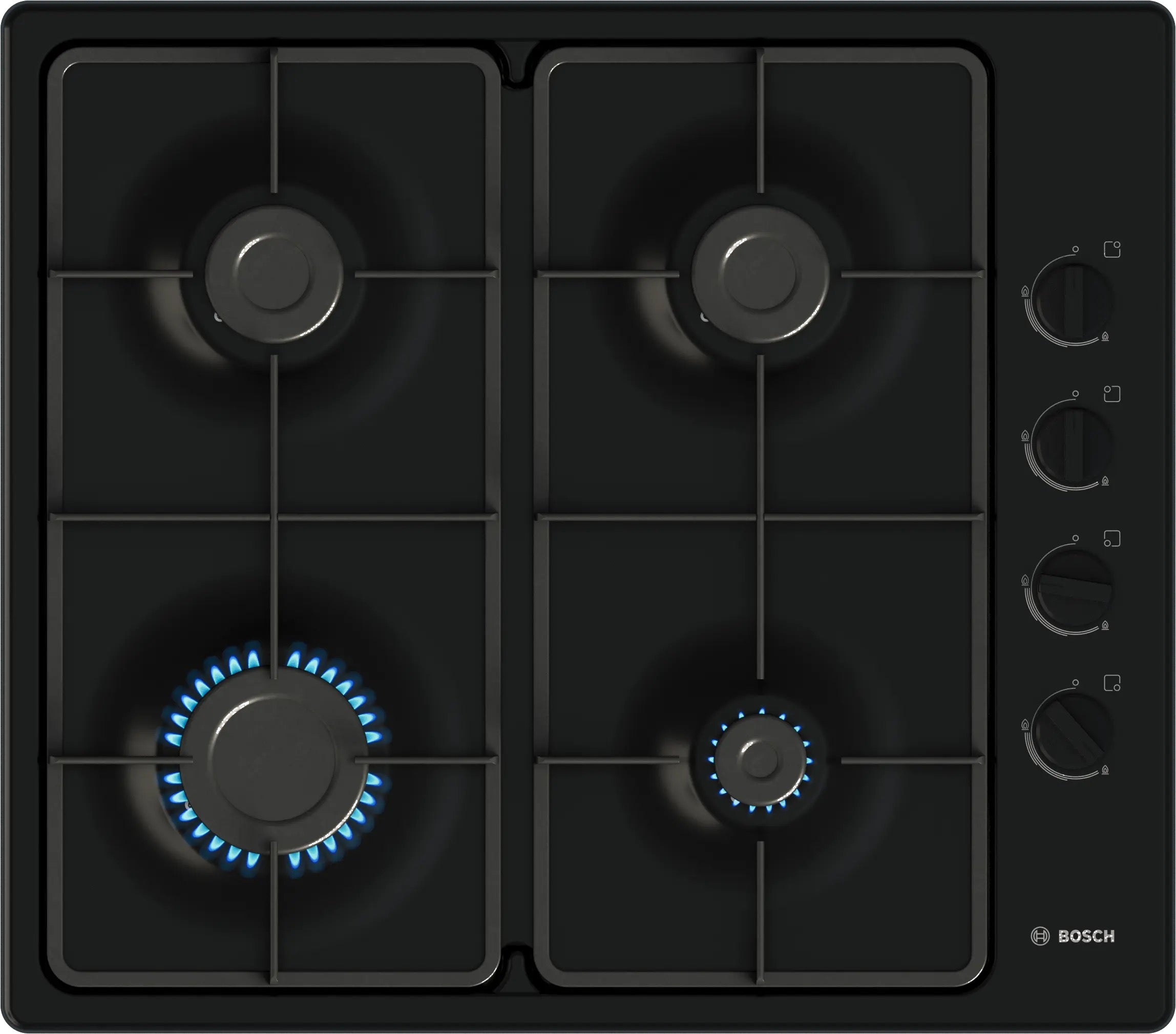 Bosch Series 2 Gas hob 60 cm Enamel, Black - PBP6B6K60