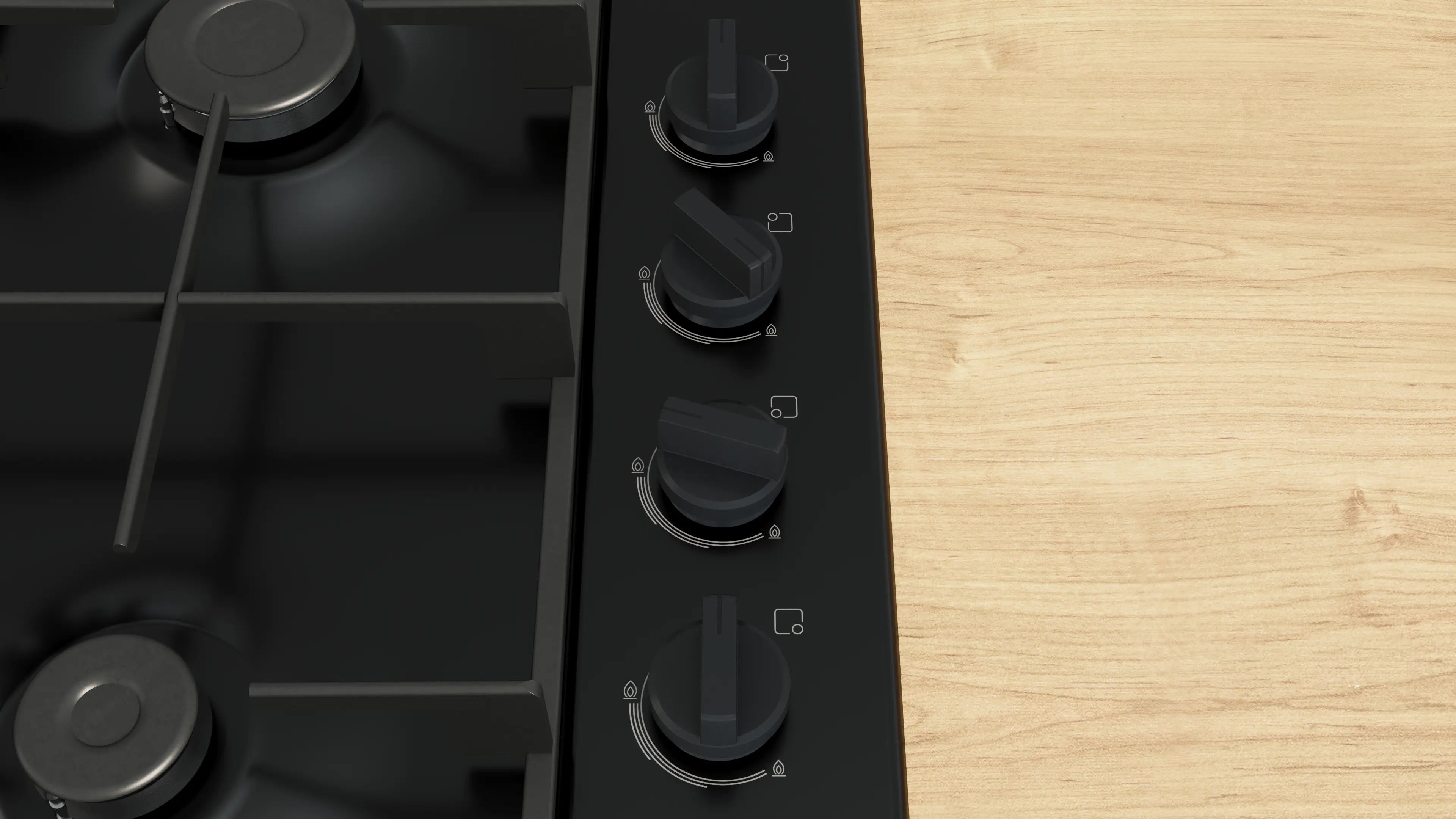 Bosch Series 2 Gas hob 60 cm Enamel, Black - PBP6B6K60
