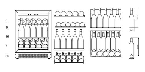 MCquvee Under-Counter Champagne Fridge - WineCave 700 60S
