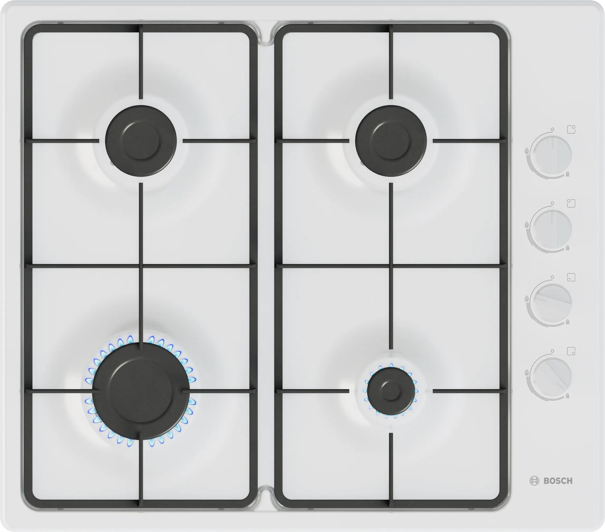 Bosch Series 2 Gas hob 60 cm Enamel, White - PBP6B2K60