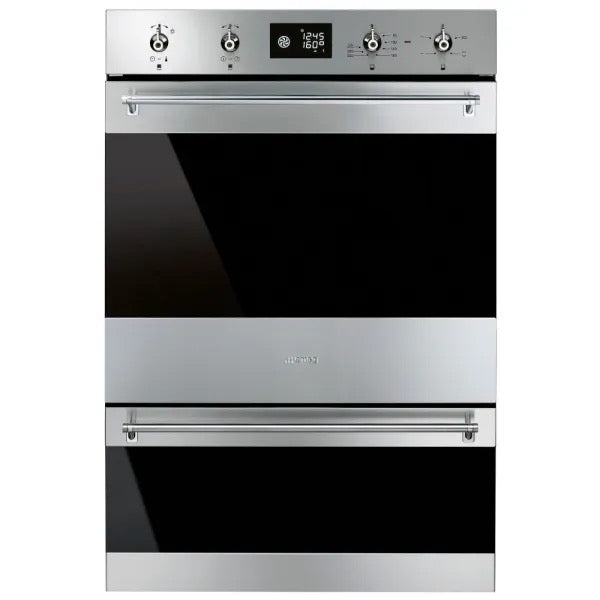 Smeg Classic Built In Pyrolytic Multifunction Double Oven Stainless Steel - DOSP6390X