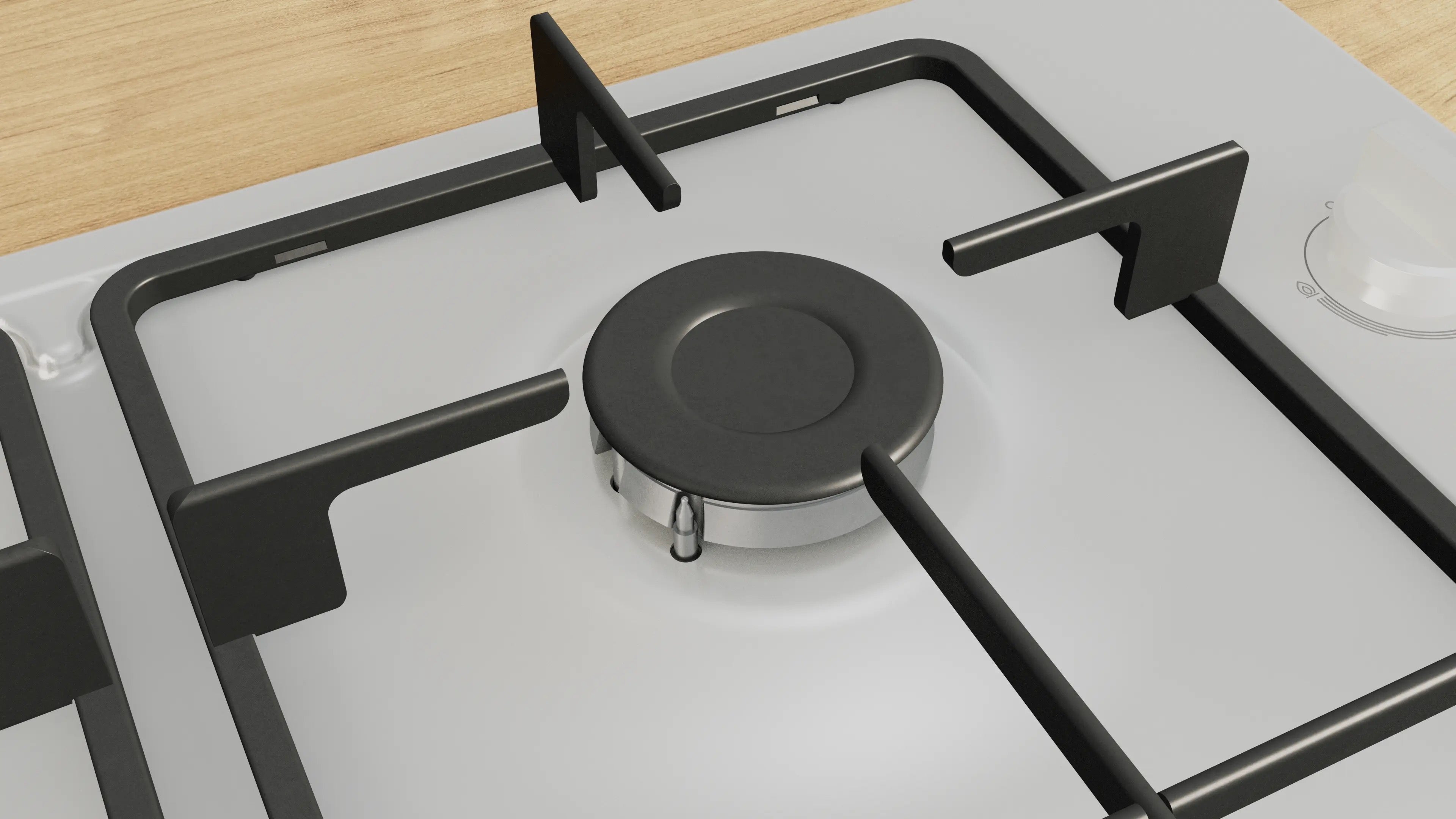 Bosch Series 2 Gas hob 60 cm Enamel, White - PBP6B2K60