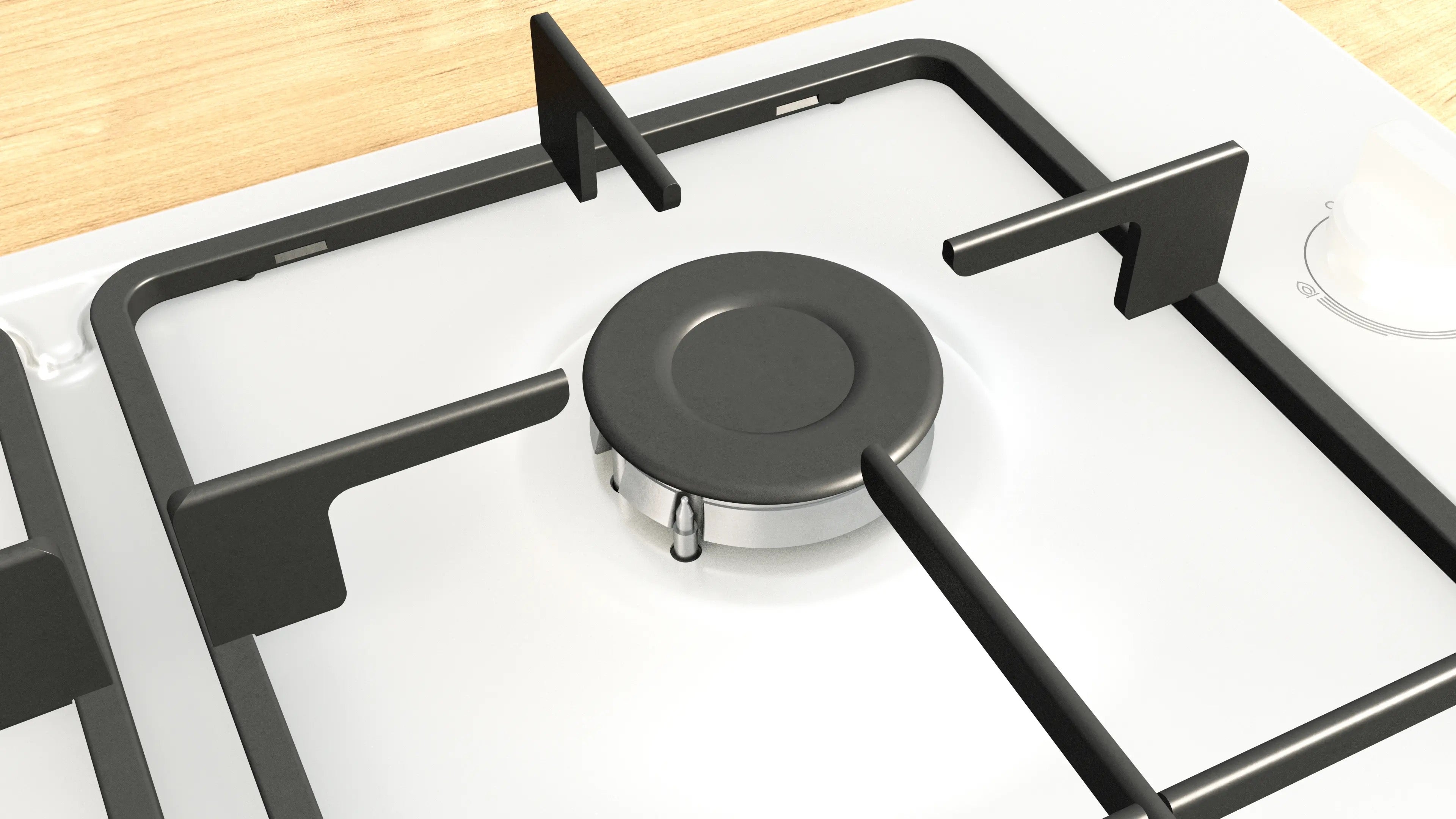 Bosch Series 2 Gas hob 60 cm Enamel, White - PBP6B2K60