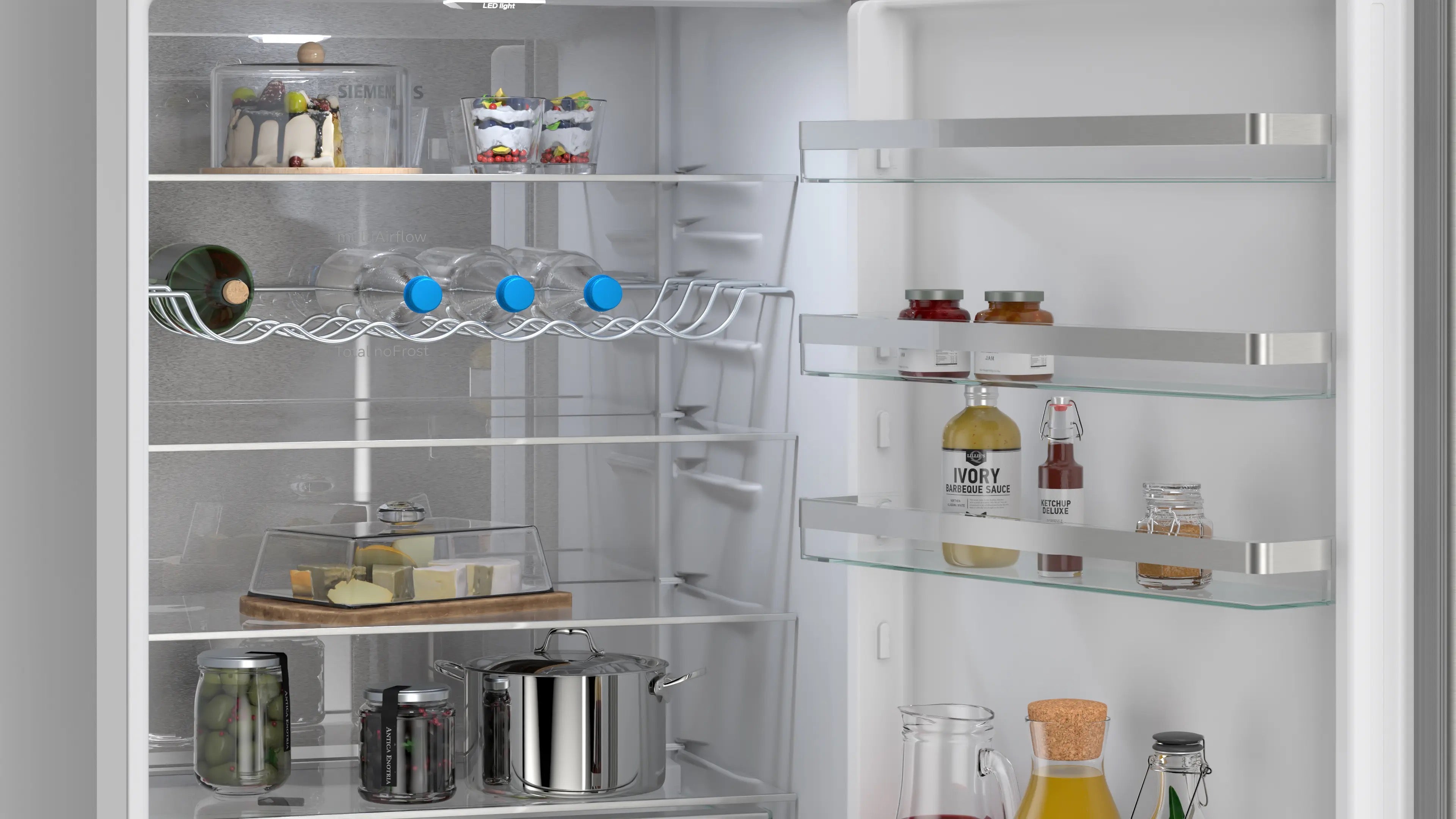 Siemens iQ300 Free-standing fridge-freezer with freezer at bottom 203 x 70 cm Stainless steel - KG49NVIBG