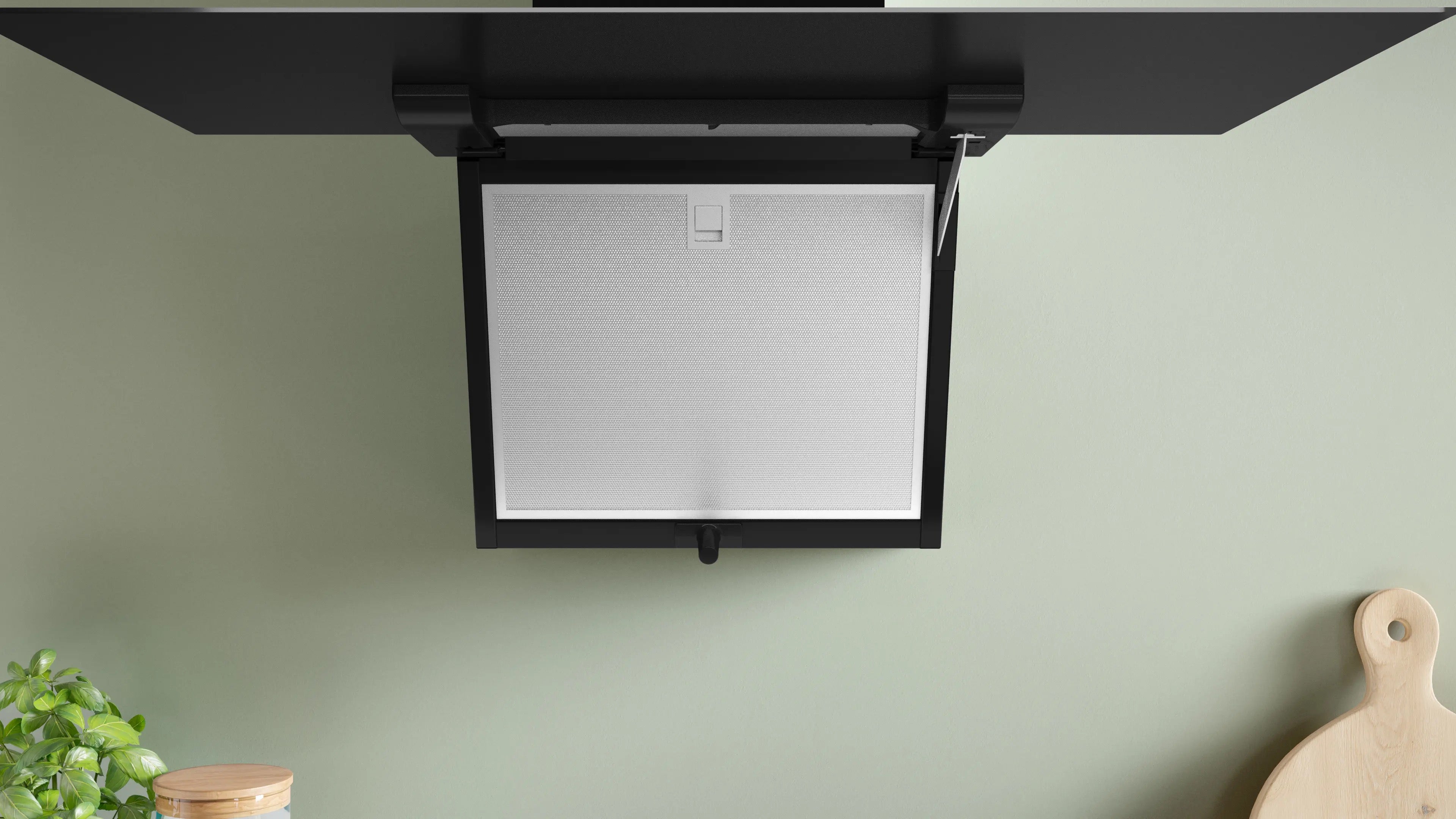Bosch Series 4 Wall-mounted cooker hood 80 cm clear glass black printed, Black - DWK87FN60B