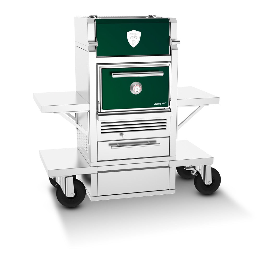 Josper Casa Carro Charcoal Oven with Table and Warming Cabinet