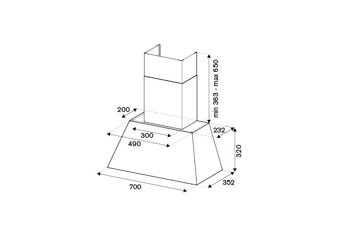 Bertazzoni Heritage Series 70 wallmount hood