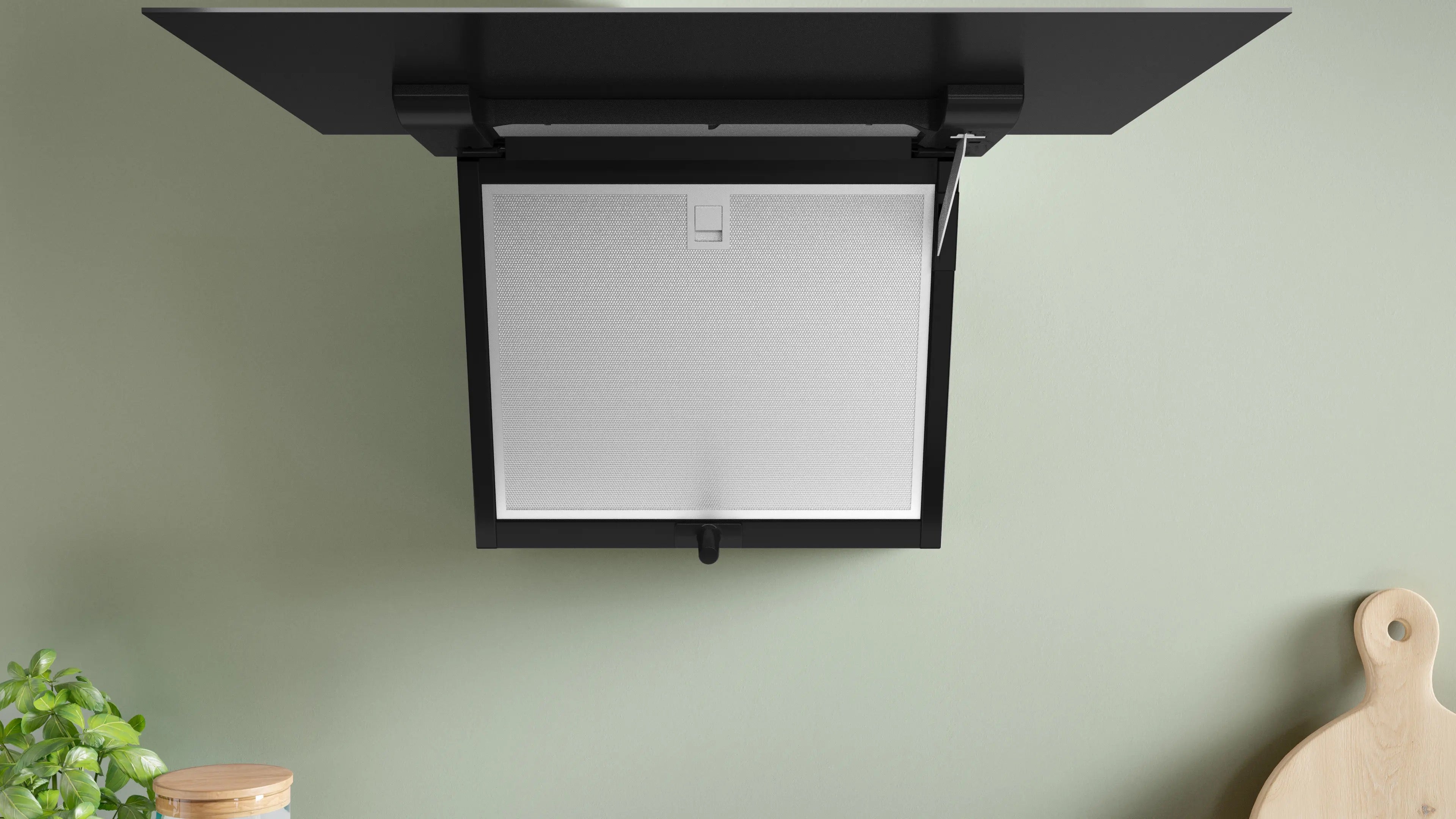 Bosch Series 4 Wall-mounted cooker hood 60 cm clear glass black printed, Black - DWK67FN60B