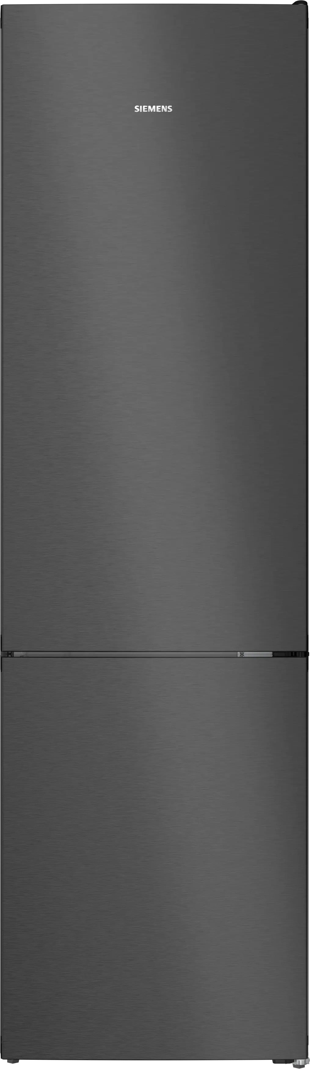Siemens iQ300 Free-standing fridge-freezer with freezer at bottom 203 x 60 cm Brushed black steel antiFingerprint - KG39NVXBG