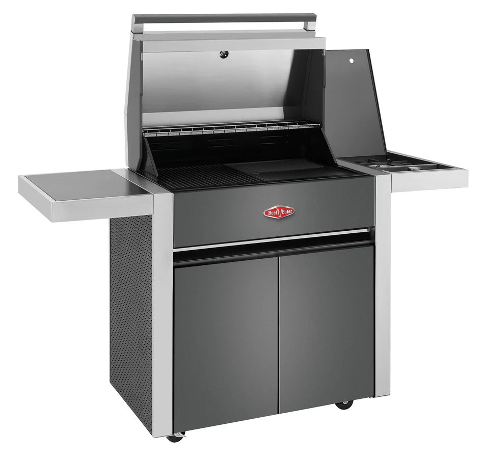 BeefEater 1700 Series - 4 Burner BBQ & Side Burner Trolley