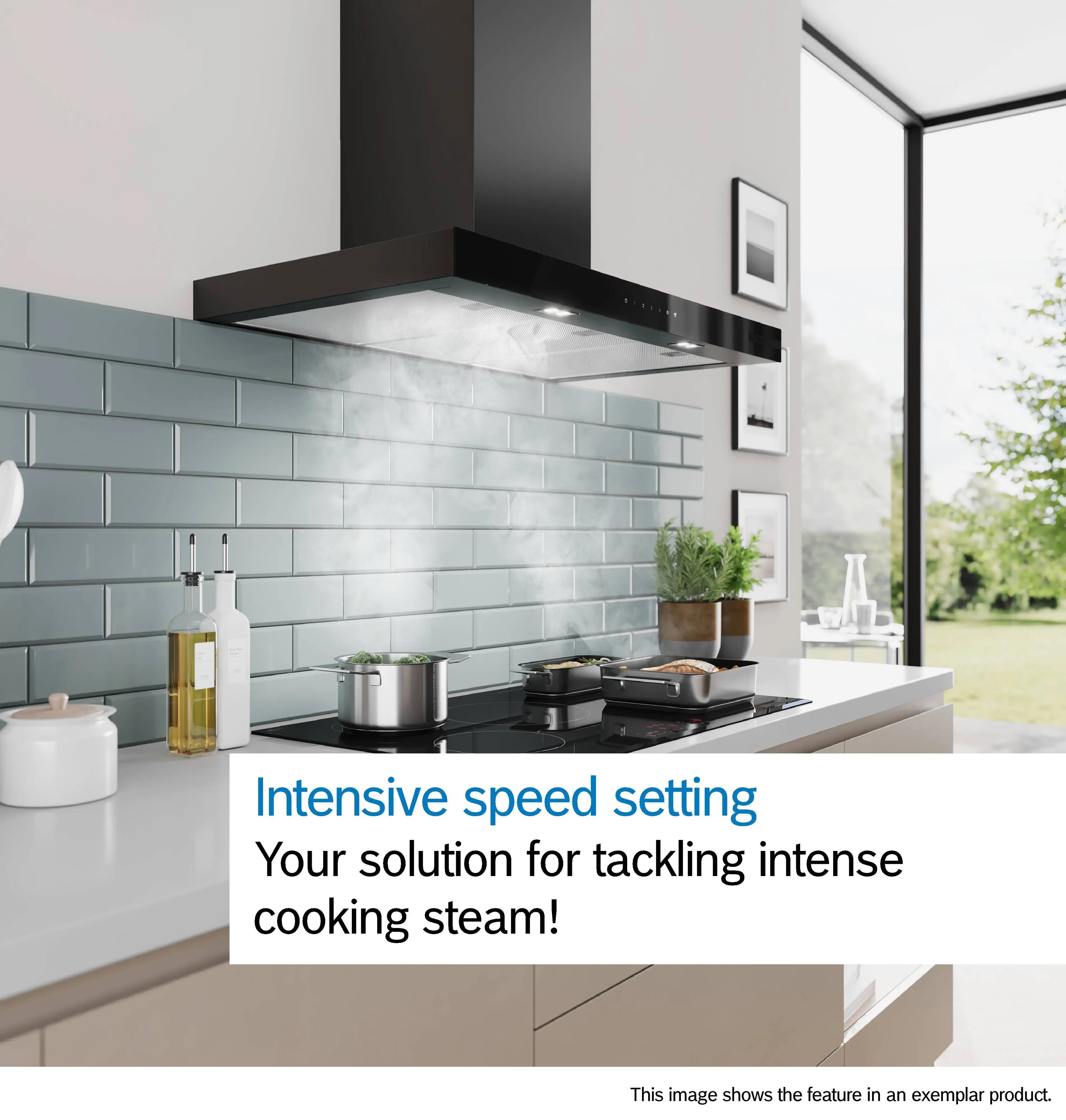Bosch Series 6 Wall-mounted cooker hood 90 cm Matt black - DWB97DN60B
