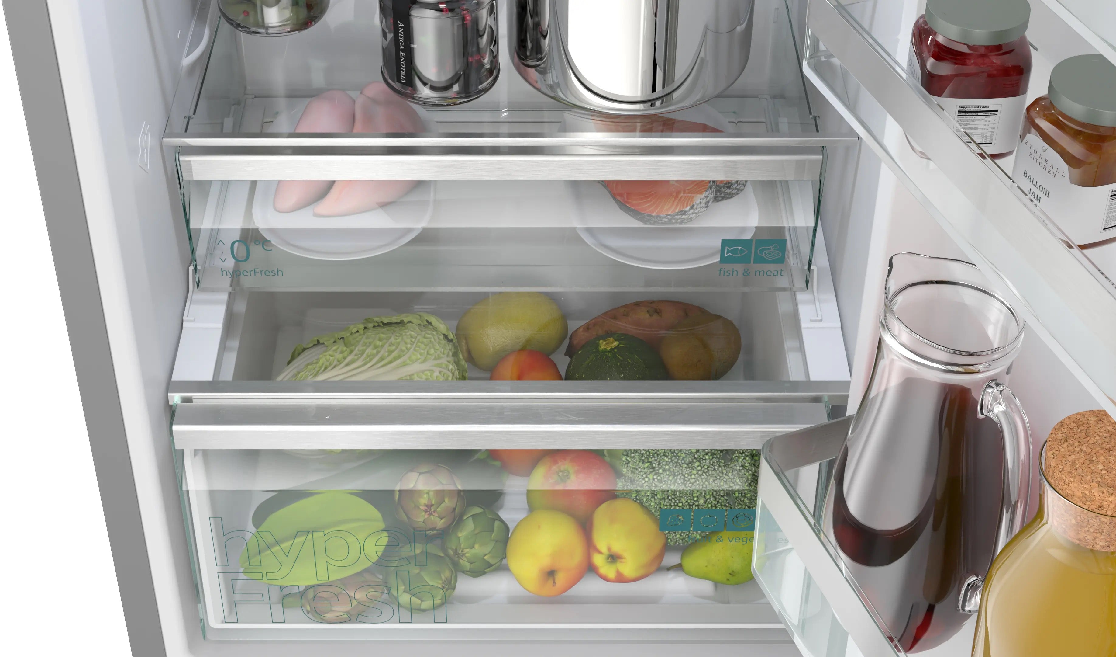 Siemens iQ300 Free-standing fridge-freezer with freezer at bottom 186 x 60 cm Stainless steel - KG36NVICG