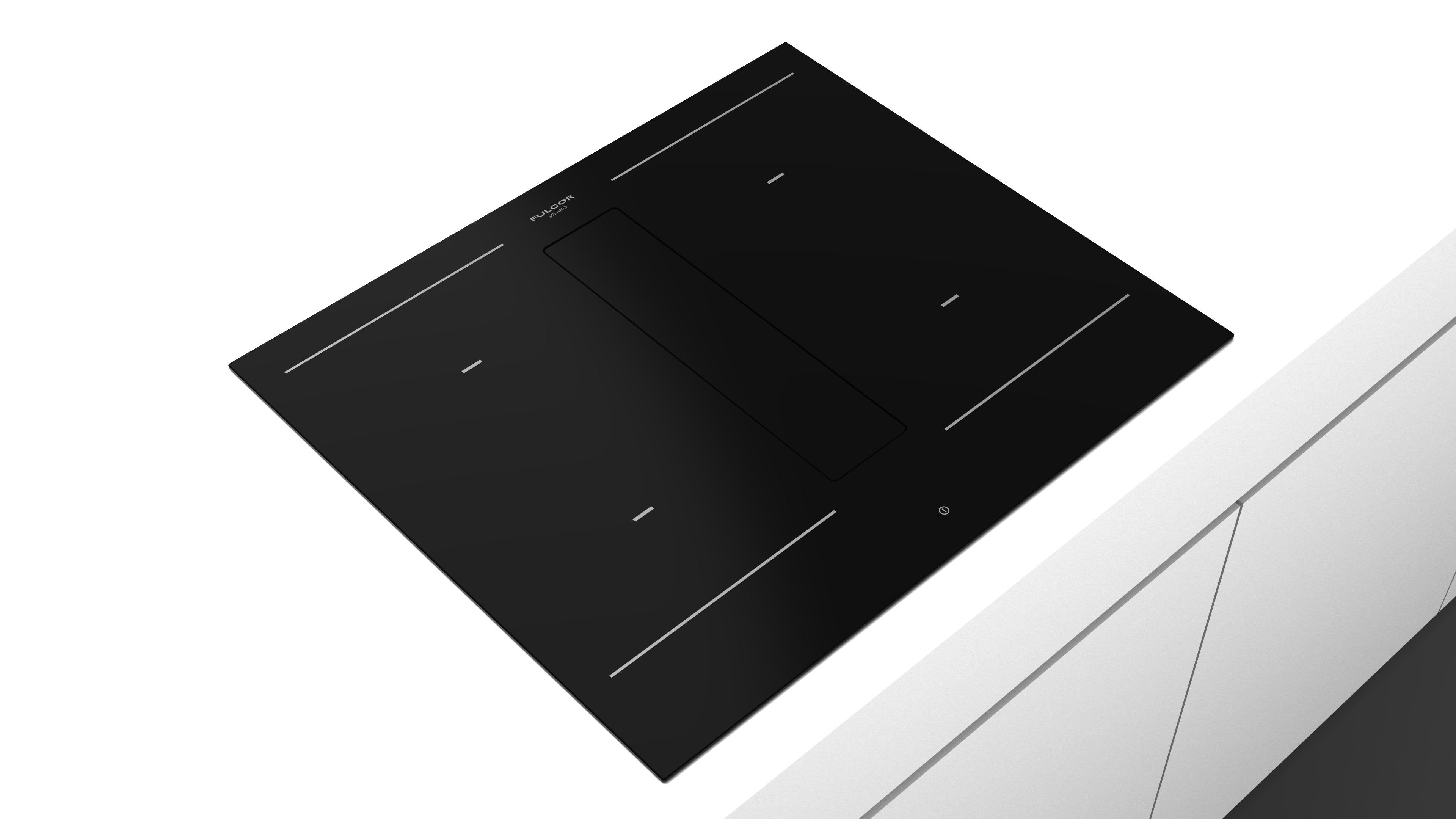Fulgor Milano 60cm Aria+ Induction Hob with Hood - FHH 600 ID TC BK