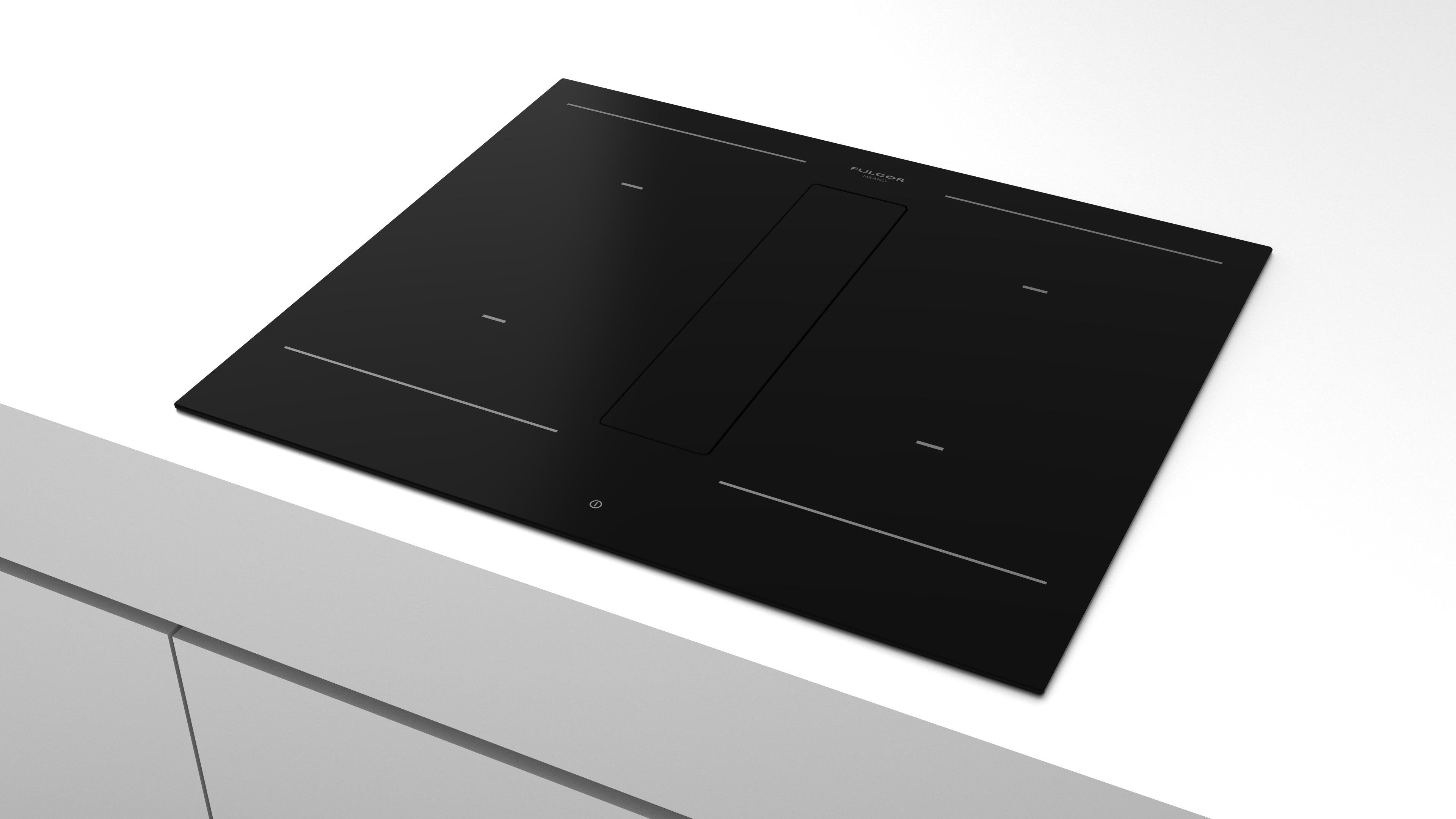 Fulgor Milano 60cm Aria+ Induction Hob with Hood - FHH 600 ID TC BK