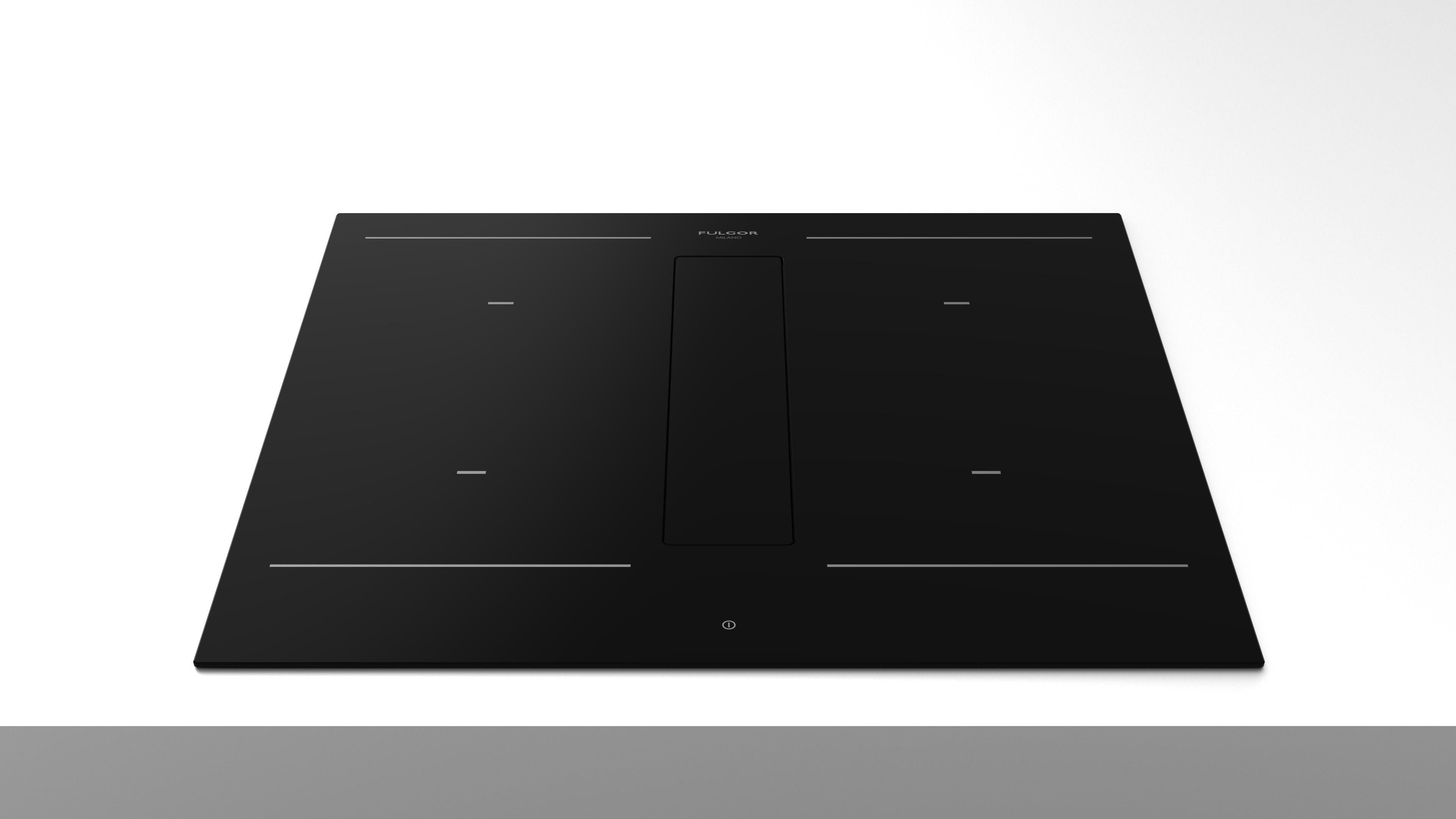 Fulgor Milano 60cm Aria+ Induction Hob with Hood - FHH 600 ID TC BK