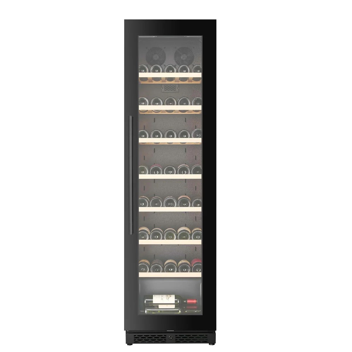 CELLA - 73 bottle Single Zone Wine Cooler - Shallow Depth - W82S-BLACK