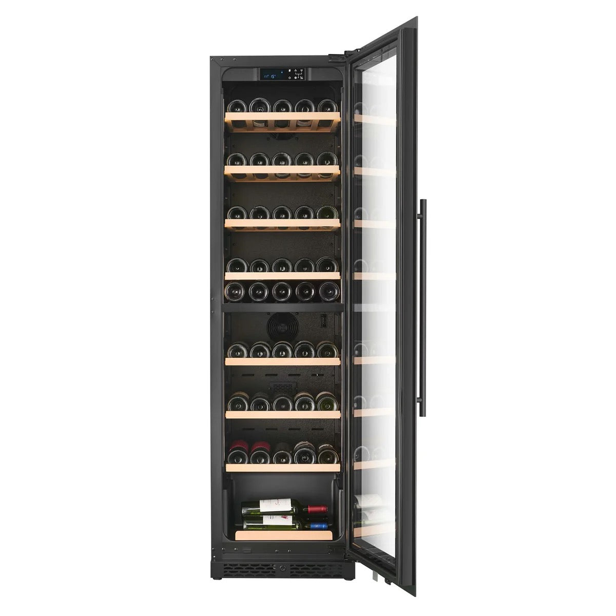 CELLA - 71 bottle Dual Zone Wine Cooler - Shallow Depth - W75D-BLACK