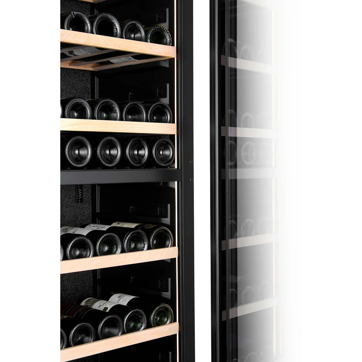 CELLA - 71 bottle Dual Zone Wine Cooler - Shallow Depth - W75D-BLACK