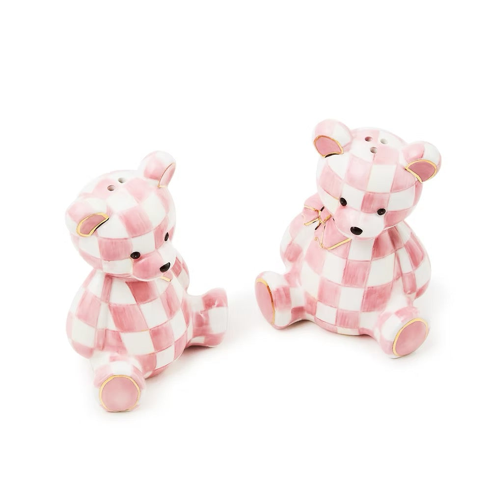 Mackenzie-Childs Rosy Bear Salt & Pepper Set