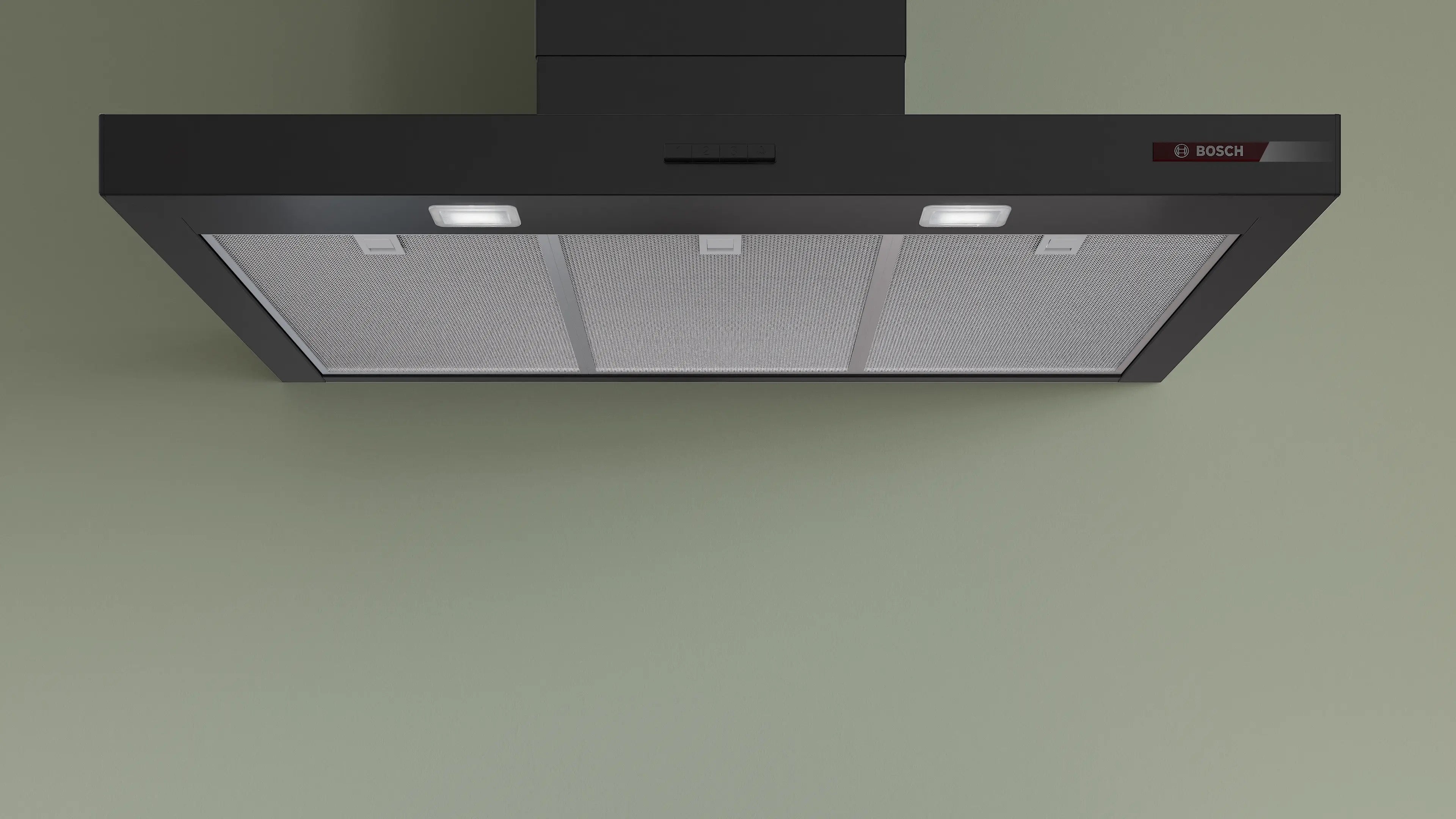 Bosch Series 4 Wall-mounted cooker hood 90 cm Matt black - DWB95CC60B