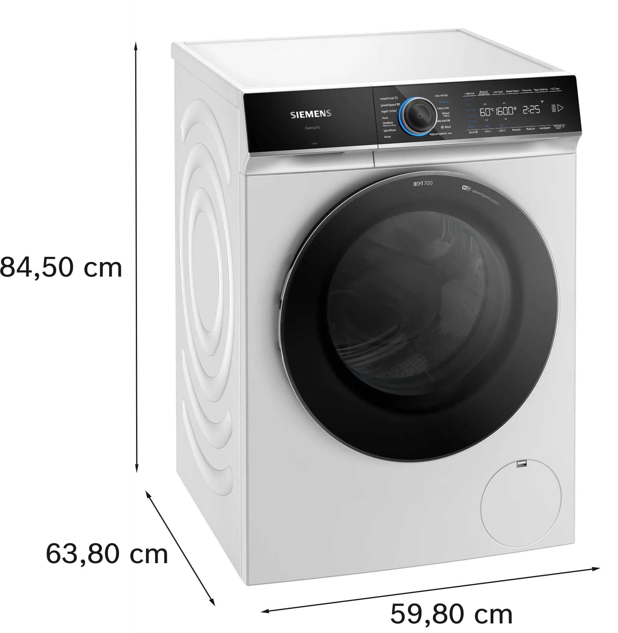 Siemens iQ700 Washing machine, front loader 11 kg max. 1600 rpm - WG66B2A1GB