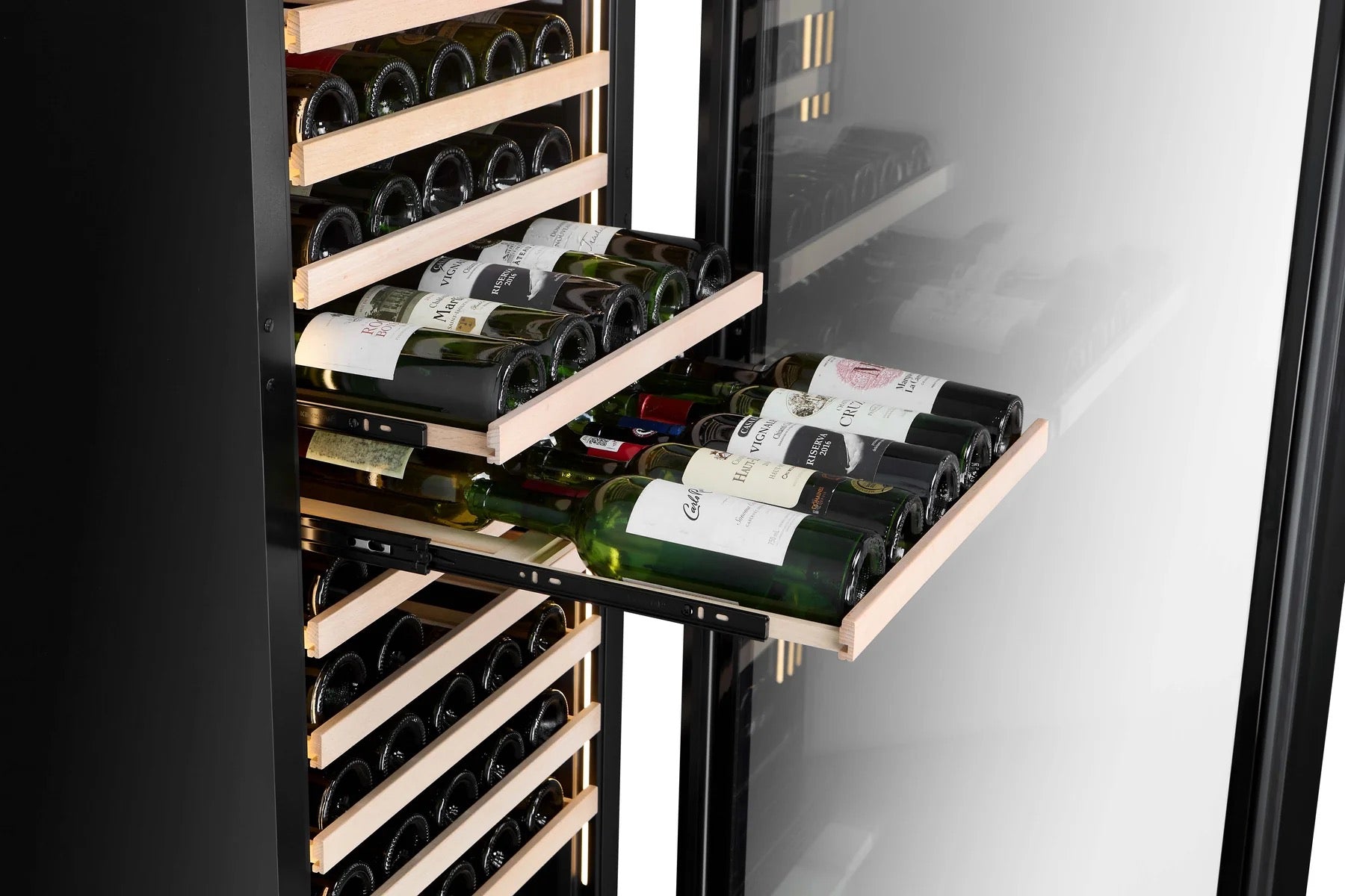 CELLA - 155 bottle Single Zone Wine cooler - FWS163S-BLACK