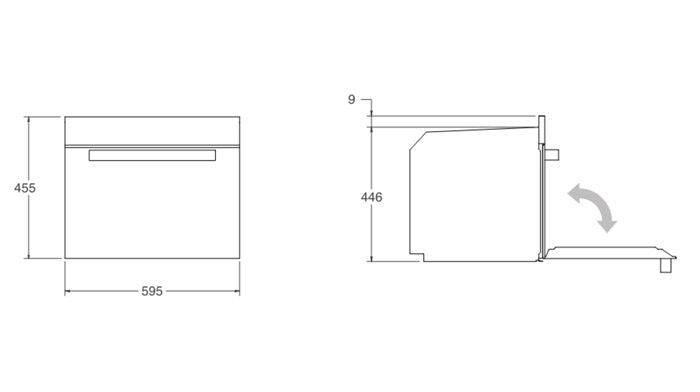 Bertazzoni Modern 60x45cm Combi-Microwave Oven, LCD display